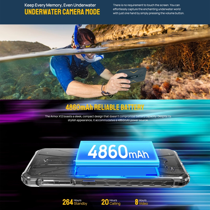 CELULAR ULEFONE ARMOR X12 32 GB 3 GB RAM 13 MP 5.4 " ANDROID 13 DUALSIM RUGGED - 6