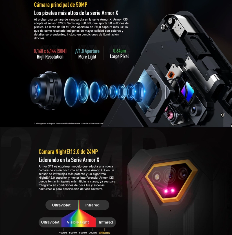 CELULAR ULEFONE ARMOR X13 64 GB 6 GB RAM 50 MP 6.5 " ANDROID 13 DUALSIM RUGGED - 5