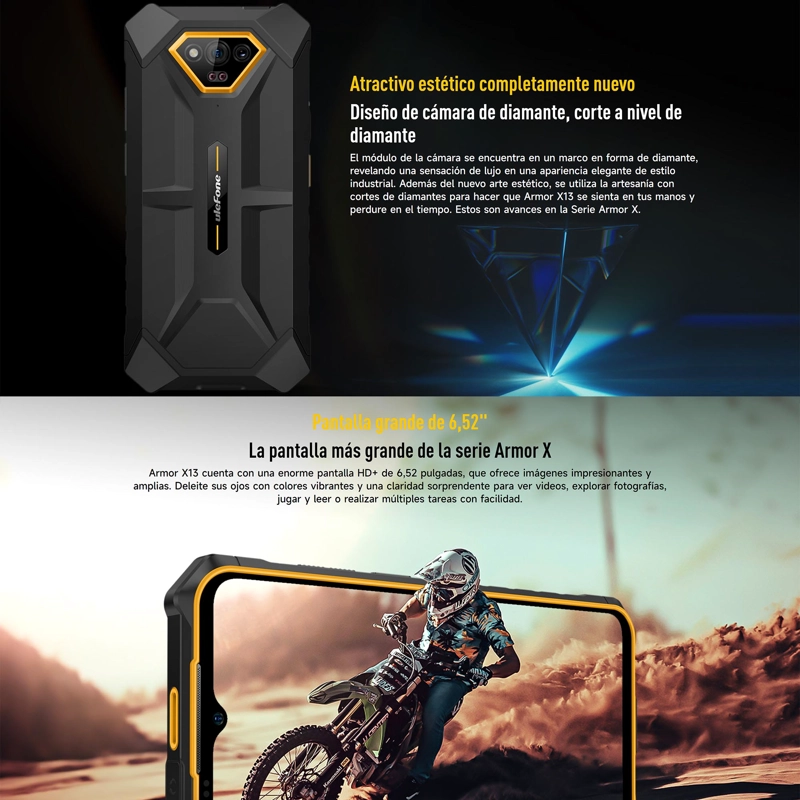 CELULAR ULEFONE ARMOR X13 64 GB 6 GB RAM 50 MP 6.5 " ANDROID 13 DUALSIM RUGGED - 7