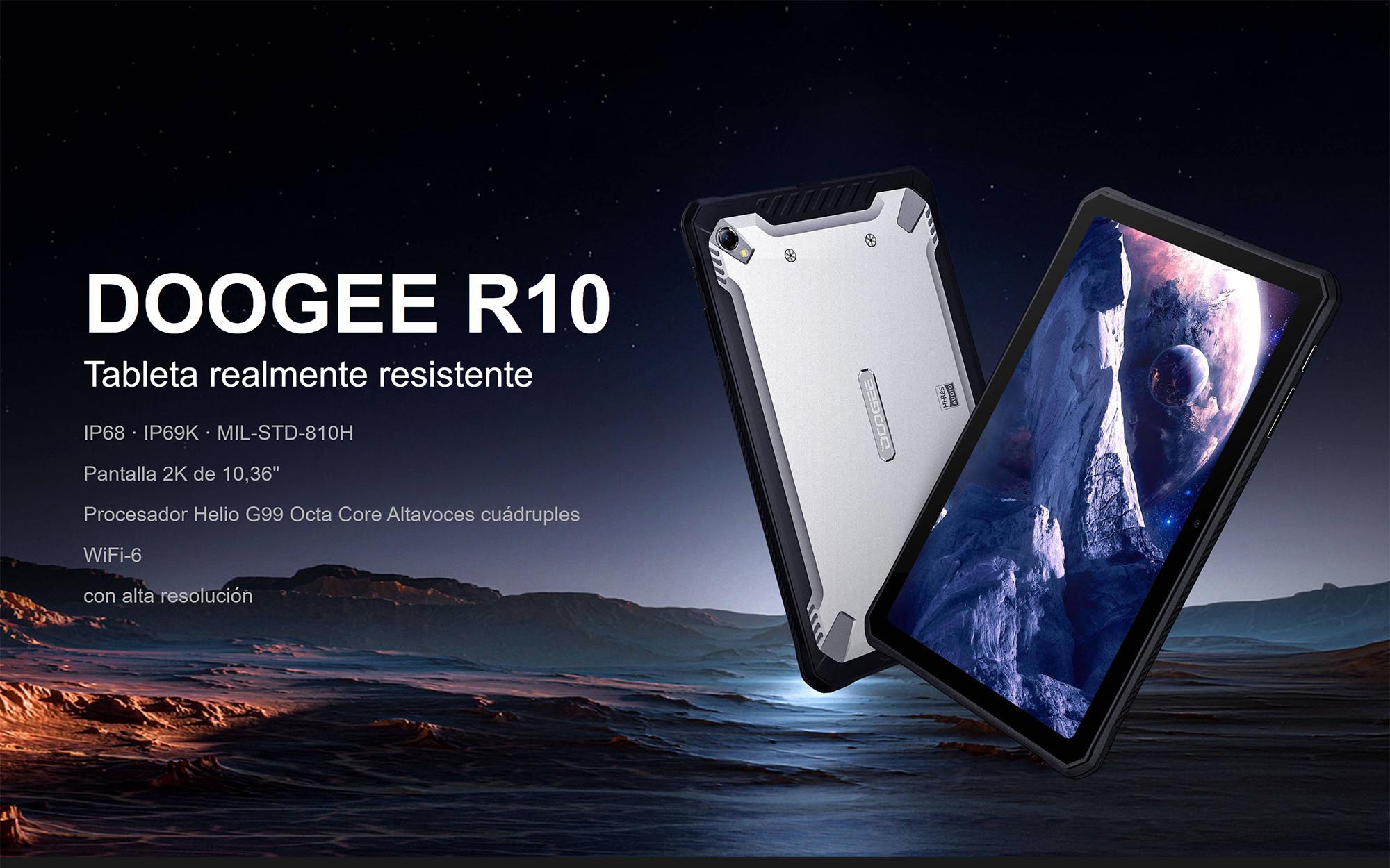 TABLET DOOGEE R10 10" 128 GB RUGGED 4G RESISTENTE GOLPES CAIDAS AGUA POLVO ANDROID 12 - 9