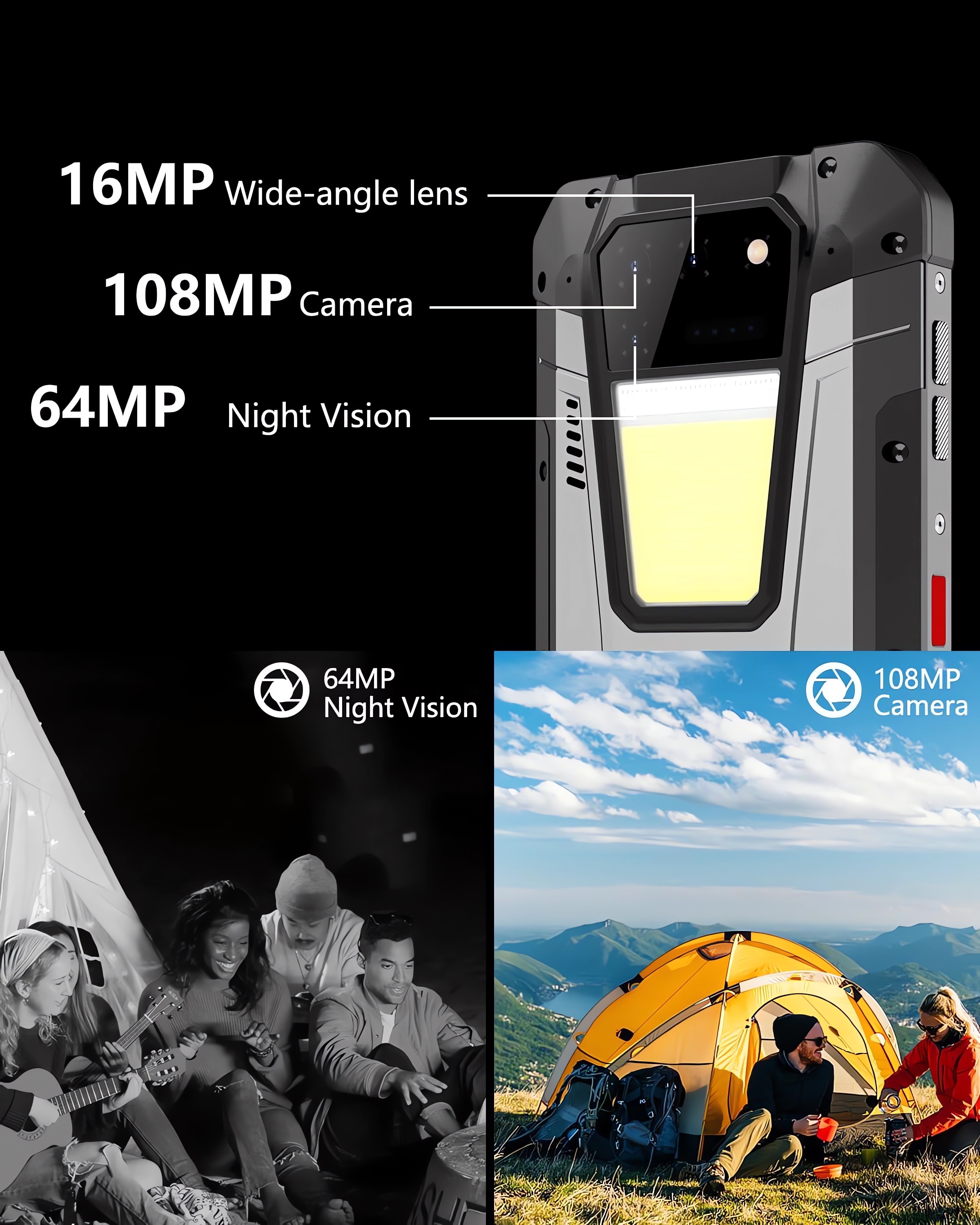 CELULAR BLACKVIEW TANK 2 512GB 12GB RAM 108 MP 6.7 " UNIHERTZ 8849 4G PROYECTOR LÁSER DE 80 PULGADAS - 5