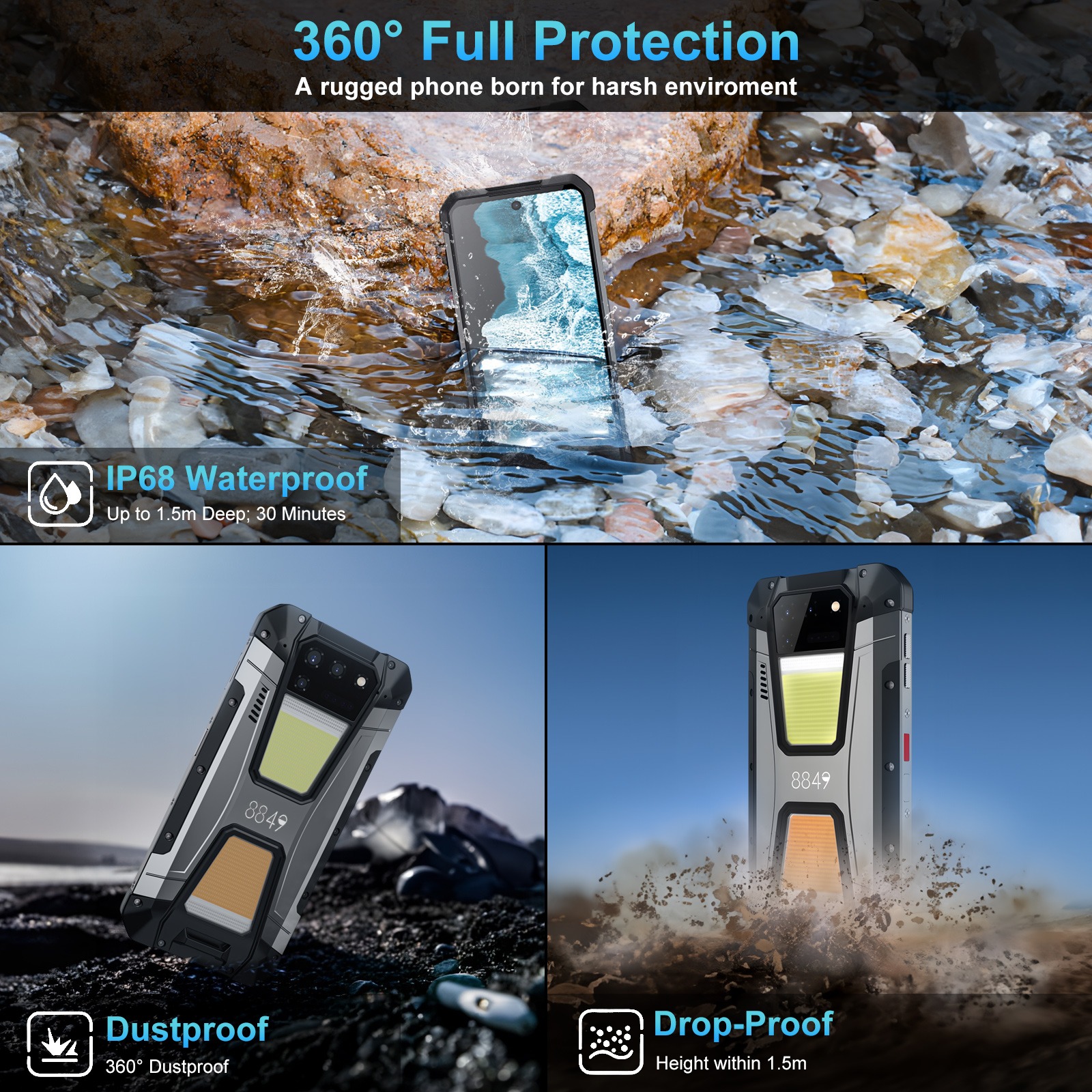 CELULAR BLACKVIEW TANK 2 512GB 12GB RAM 108 MP 6.7 " UNIHERTZ 8849 4G PROYECTOR LÁSER DE 80 PULGADAS - 7