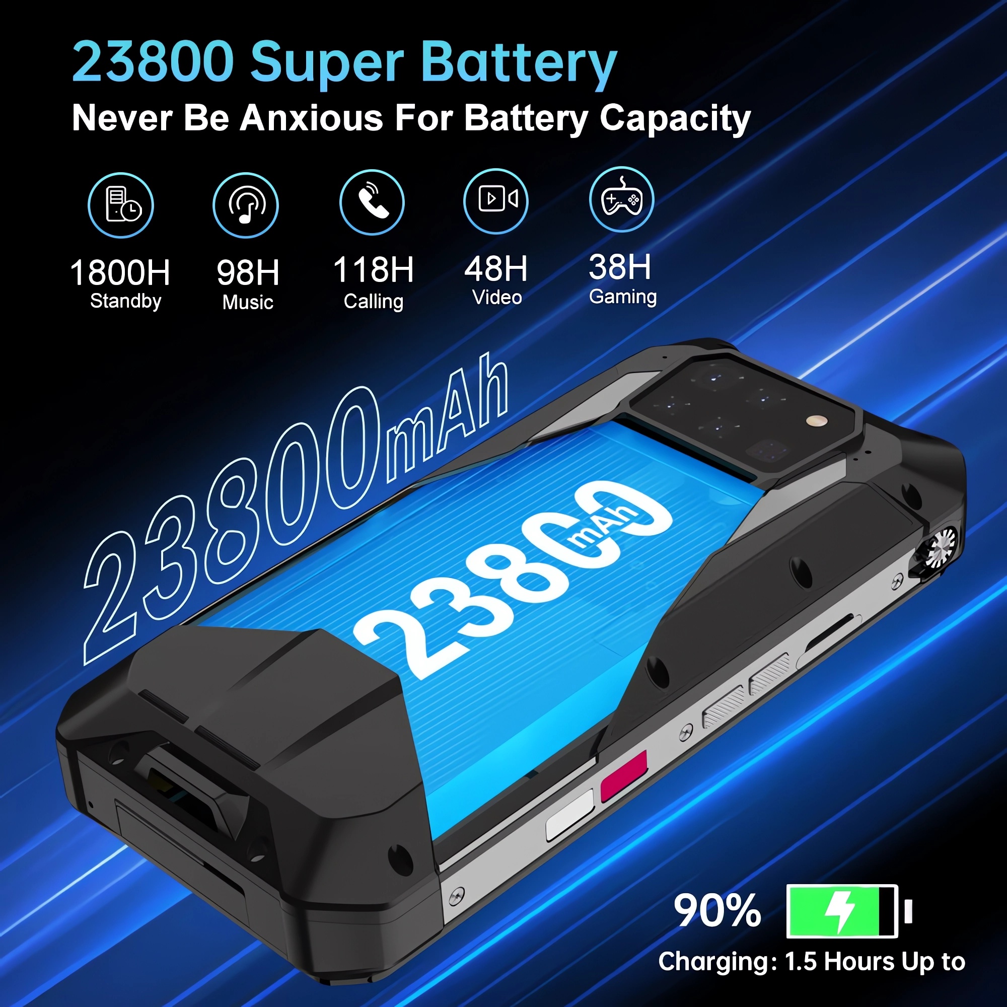 CELULAR BLACKVIEW TANK 3PRO 512GB 16GB RAM 200MP 6.7 " UNIHERTZ 8849 5G PROYECTOR LÁSER 120 PULGADAS - 7