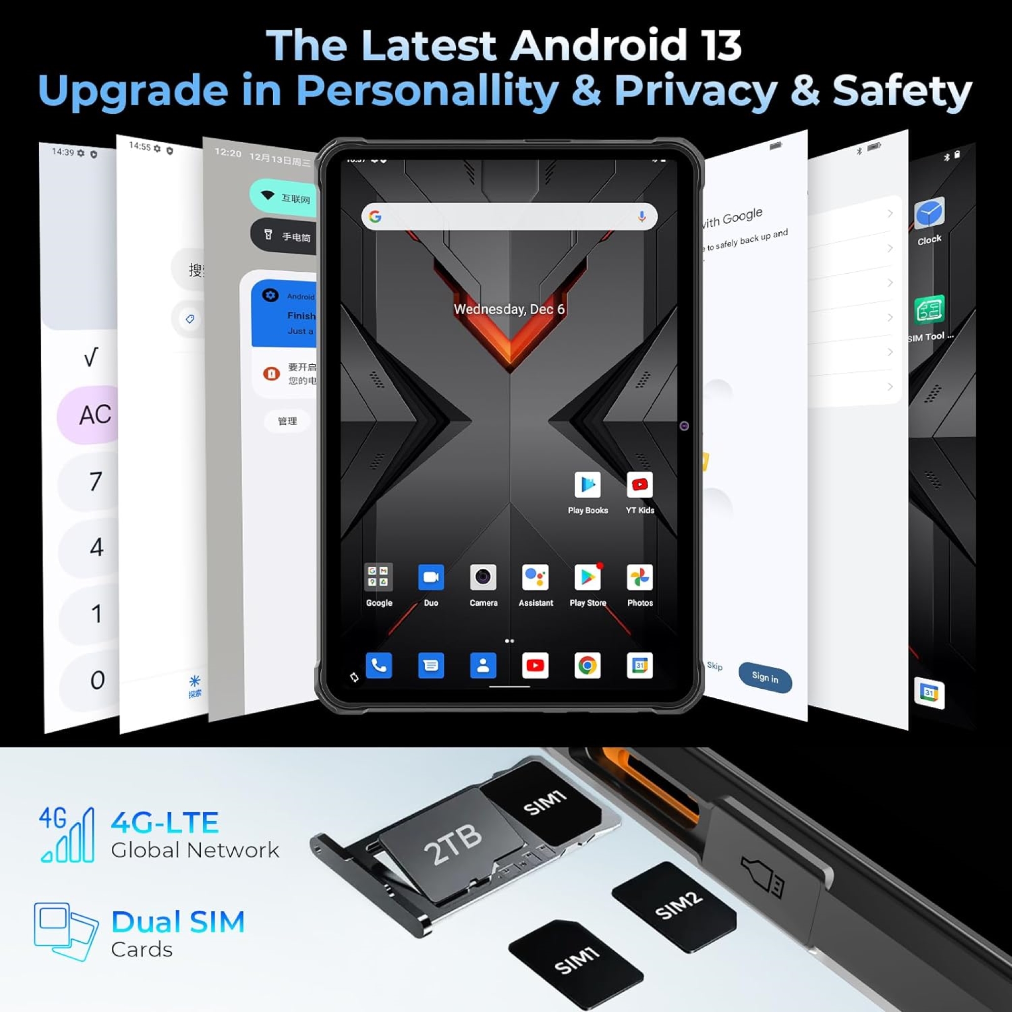 TABLET DOOGEE R7 10.1" 256 GB 4G RUGGED RESISTENTE HOTWAV IP68 MILITAR RESISTE POLVO GOLPES AGUA - 7