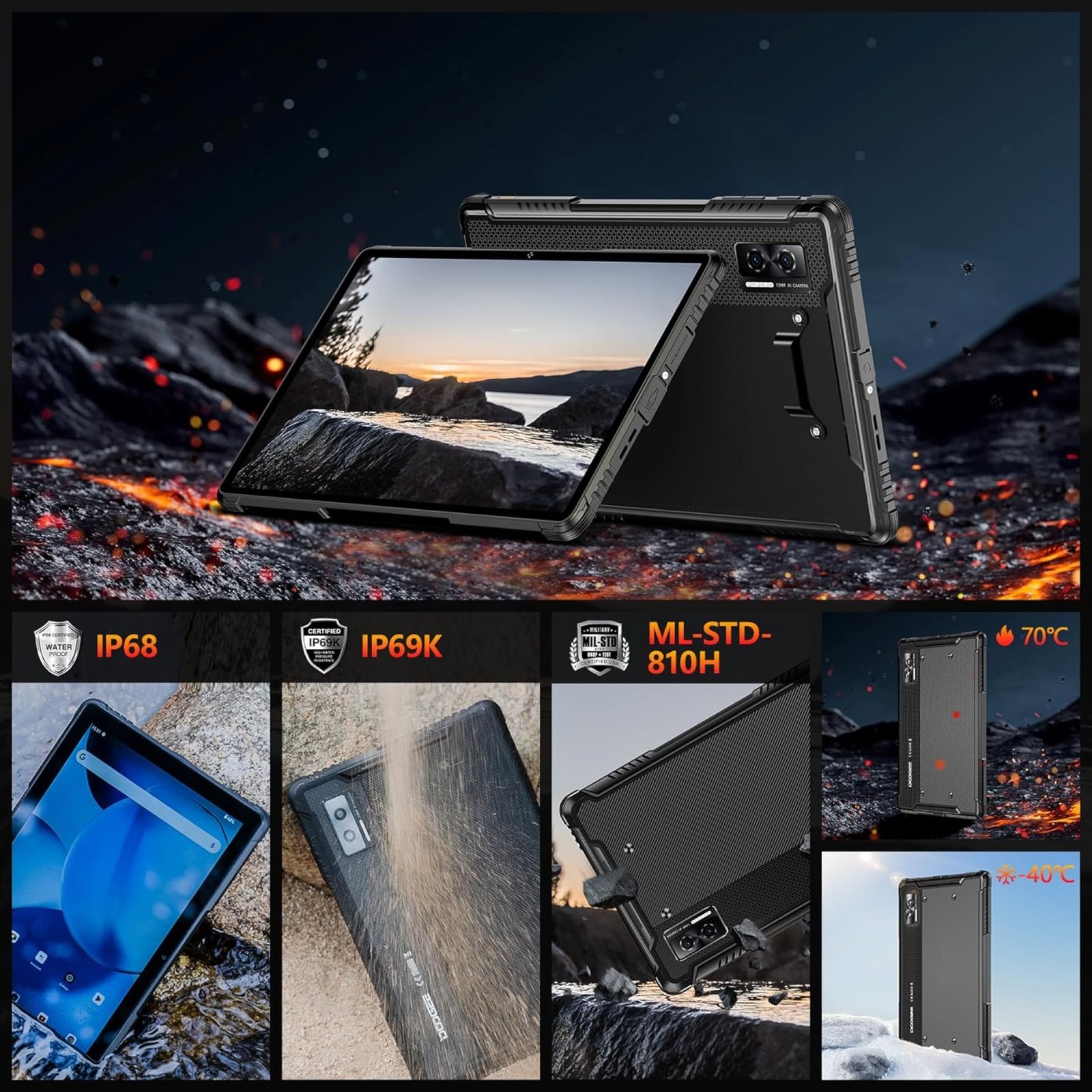 TABLET RESISTENTE: AGUA Y GOLPES - DOOGEE R08 / IP68 MILITAR - 4