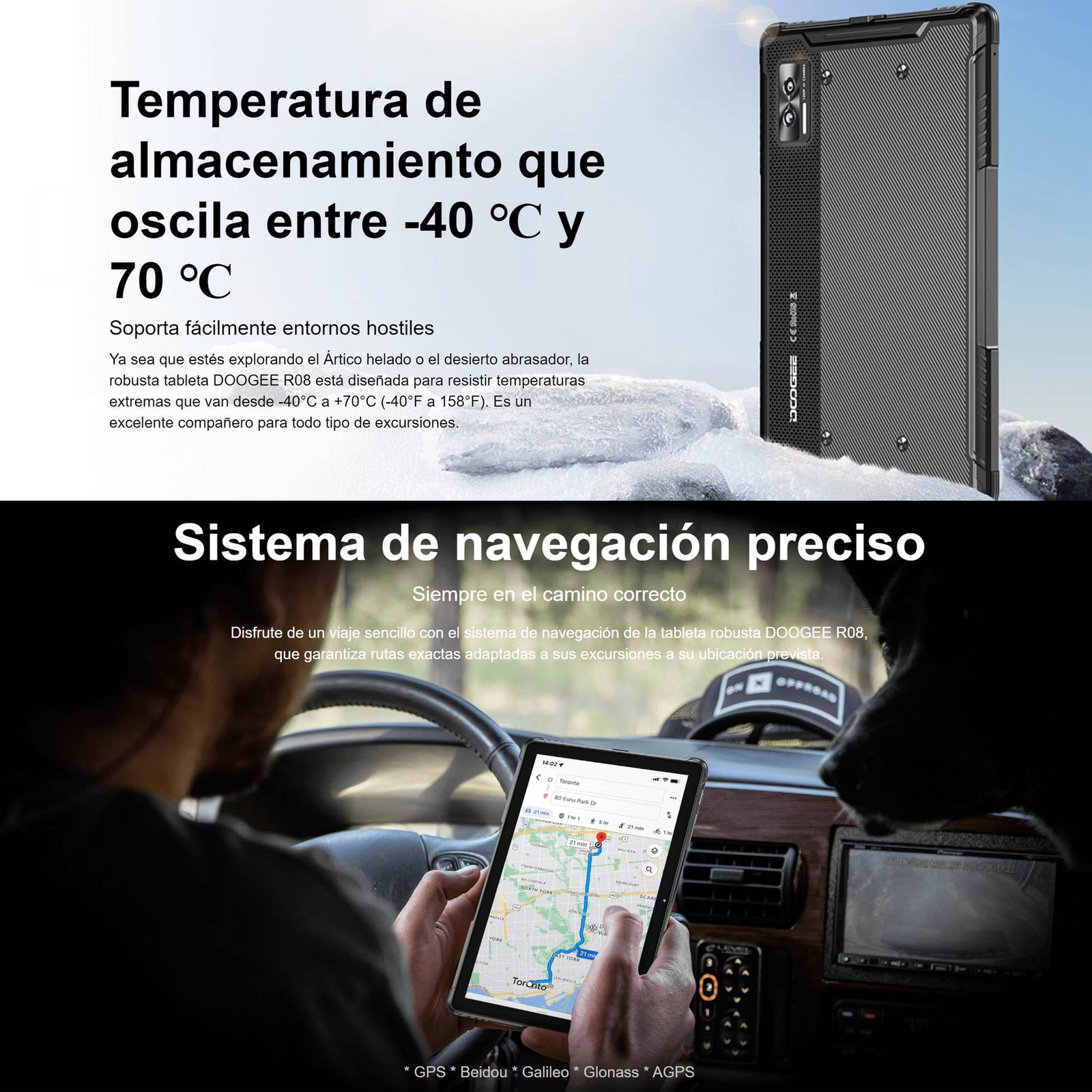 TABLET RESISTENTE: AGUA Y GOLPES - DOOGEE R08 / IP68 MILITAR - 9