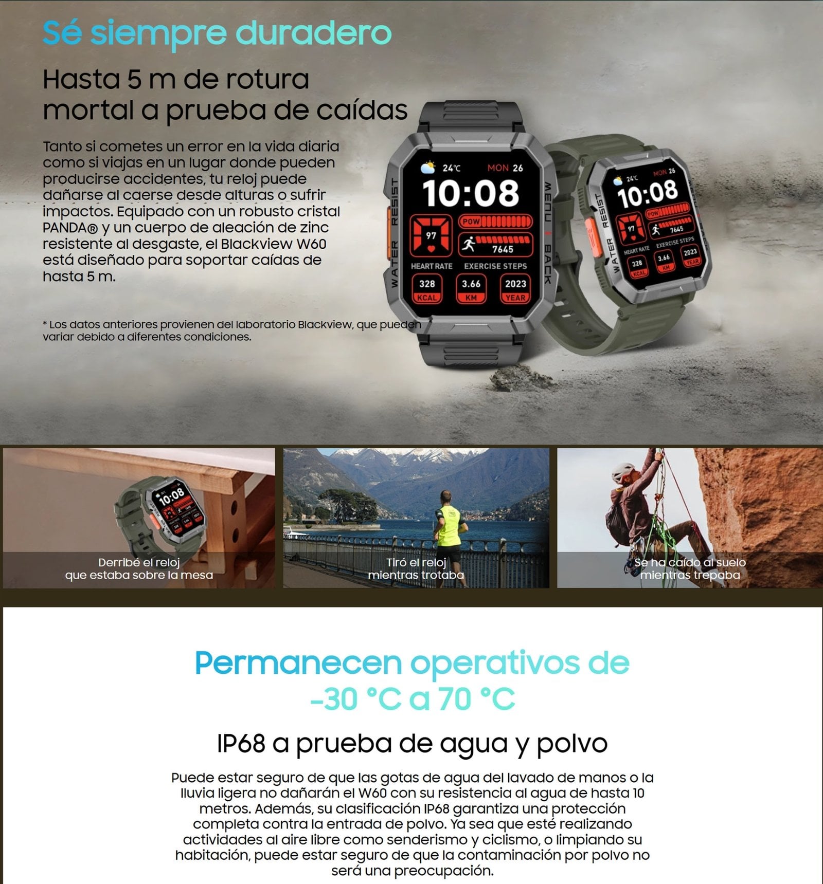 BLACKVIEW W60 RESISTENTE RELOJ INTELIGENTE SMARTWATCH BAND - 3
