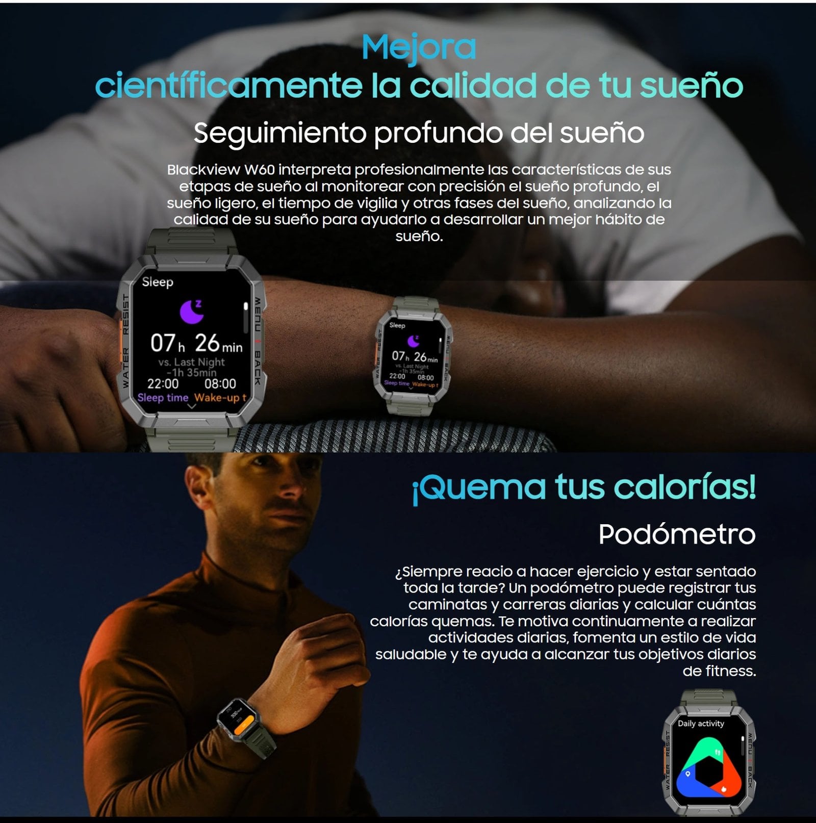 BLACKVIEW W60 RESISTENTE RELOJ INTELIGENTE SMARTWATCH BAND - 6