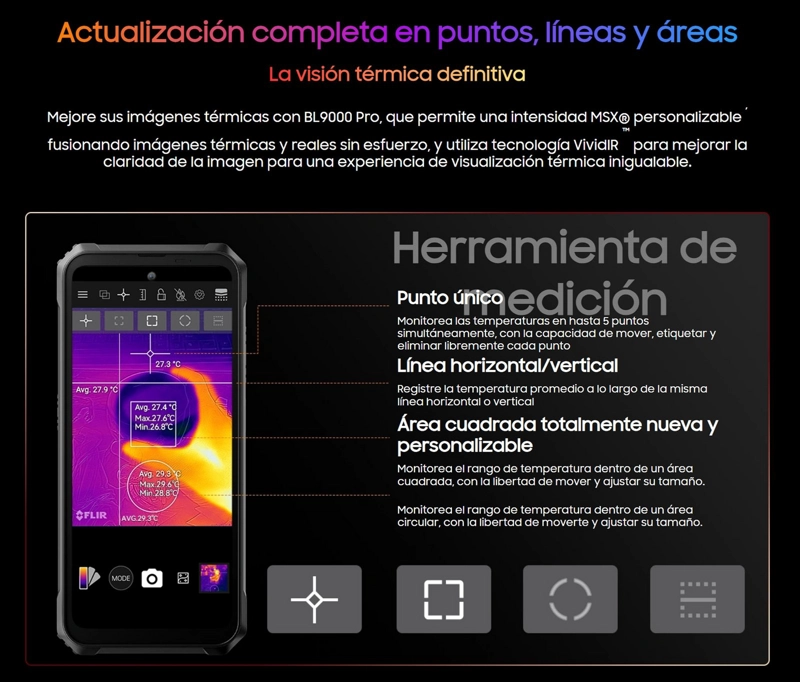 CELULAR BLACKVIEW BL9000 PRO 512 GB 12 GB RAM 64 MP 6.8 " CÁMARA TÉRMICA KILLER CAT S62 - 4