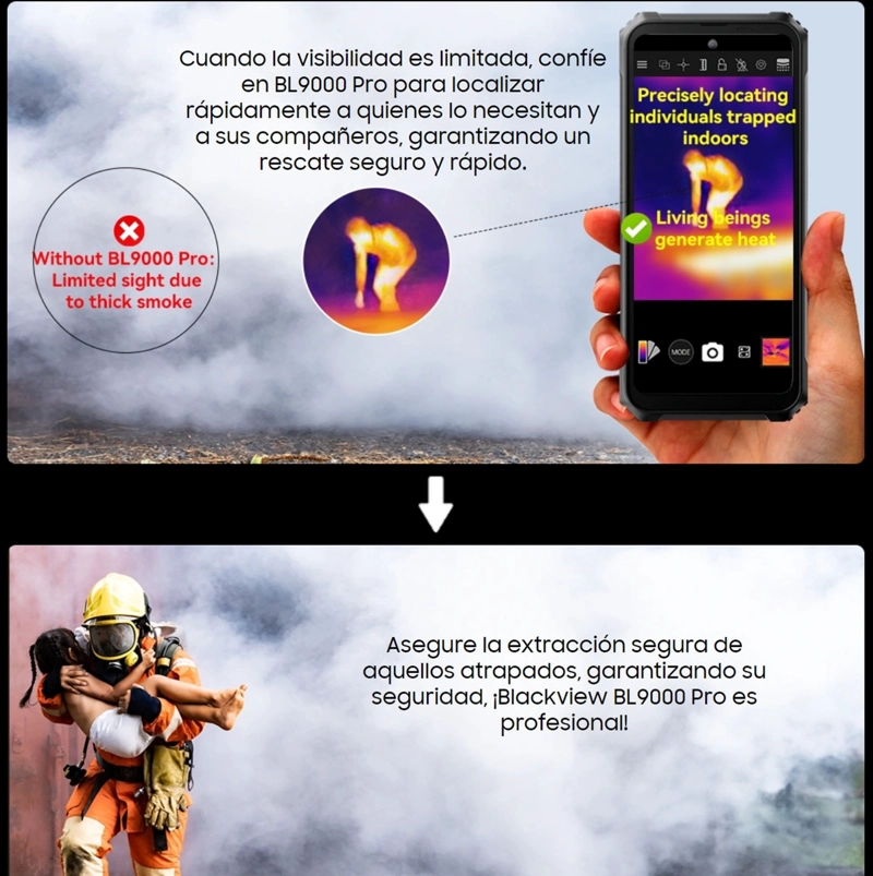 CELULAR BLACKVIEW BL9000 PRO 512 GB 12 GB RAM 64 MP 6.8 " CÁMARA TÉRMICA KILLER CAT S62 - 5
