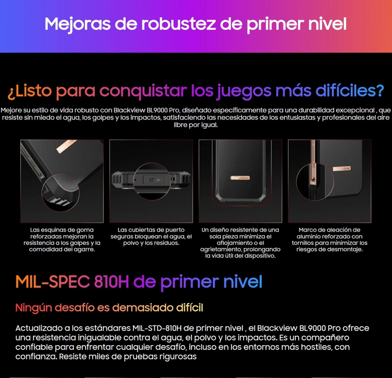 CELULAR BLACKVIEW BL9000 PRO 512 GB 12 GB RAM 64 MP 6.8 " CÁMARA TÉRMICA KILLER CAT S62 - 9