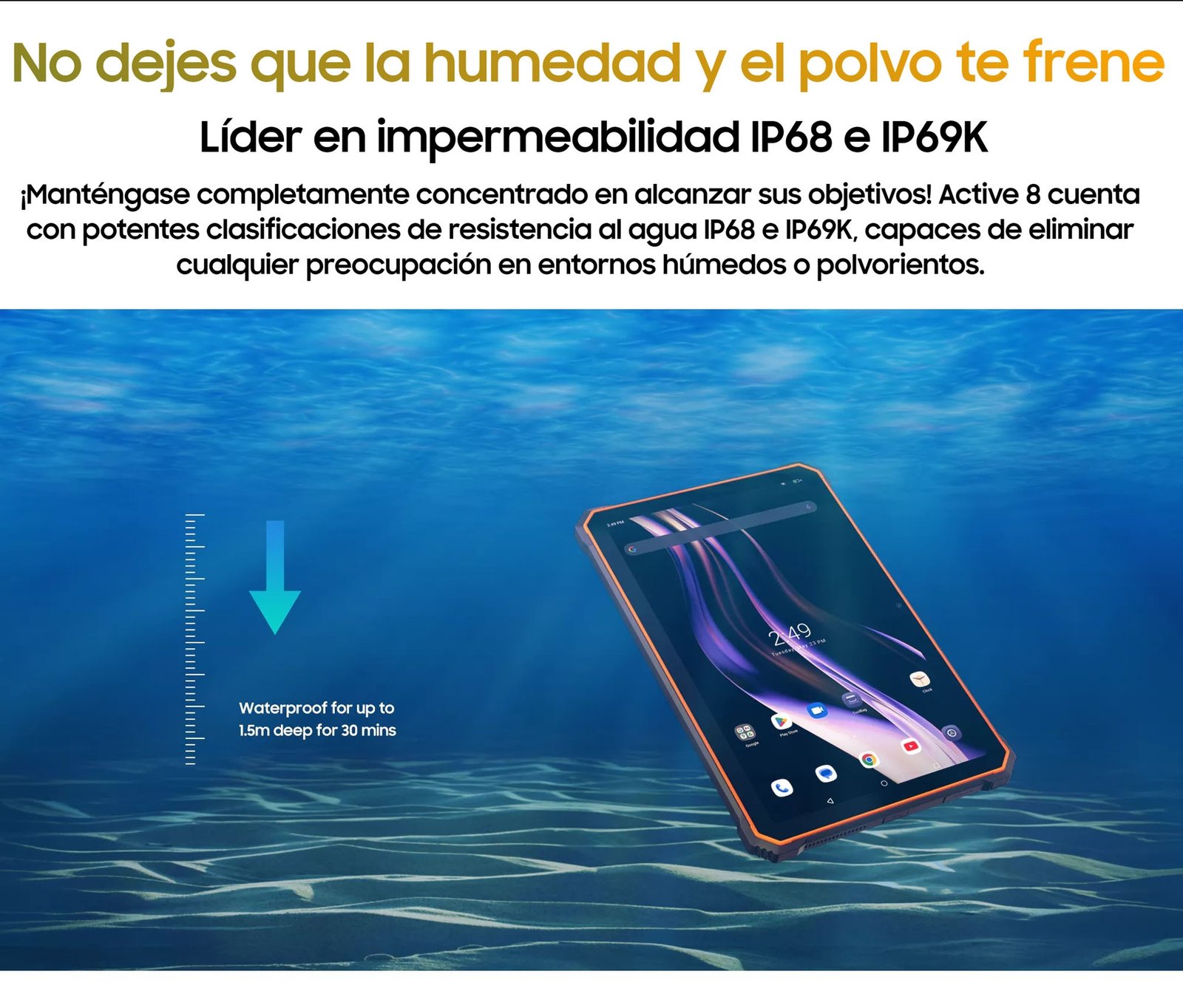 BLACKVIEW ACTIVE 8 - TABLET RESISTENTE IP68/IP69K, 22.000MAH - 6