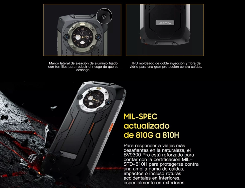 CELULAR BLACKVIEW BV9300 PRO 256 GB 12 GB RAM 50 MP 6.7 " ROBUSTO ALTO RENDIMIENTO - 8