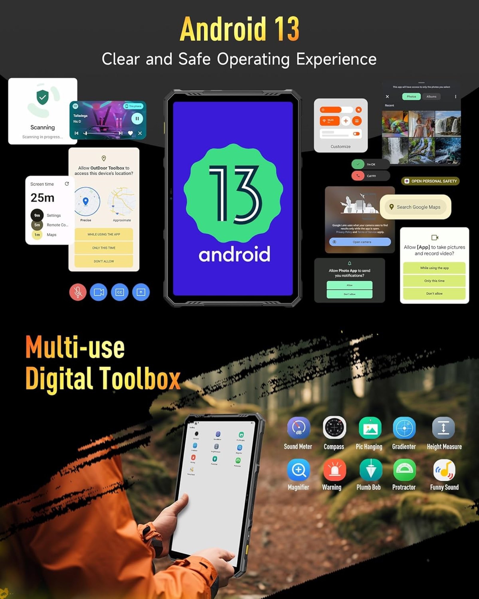 TABLET DOOGEE ARMOR PAD 3 PRO 10.4" 256 GB ULEFONE 4G INDUSTRIAL IP68 MILITAR - 9