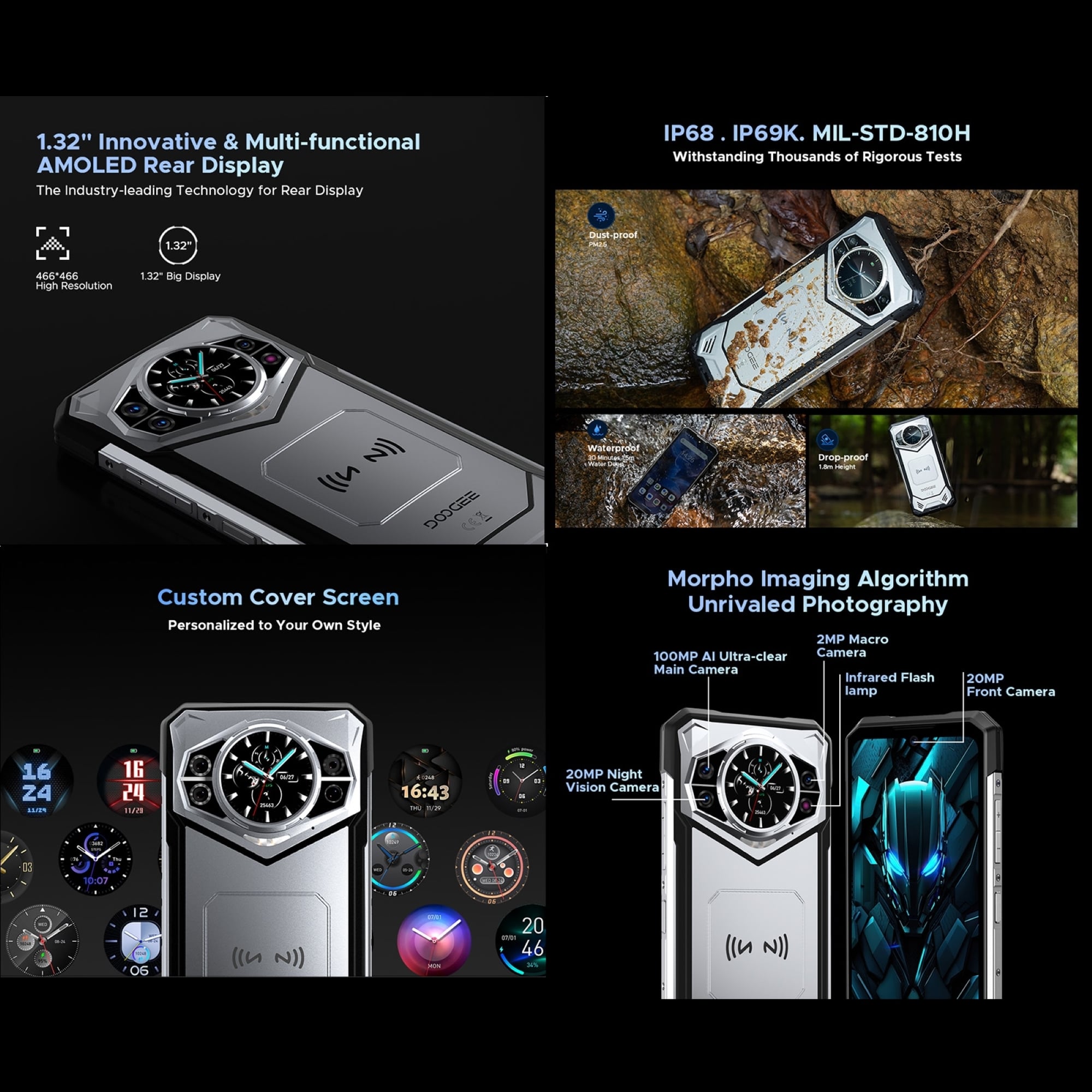 DOOGEE S200 - SMARTPHONE ULTRARRESISTENTE, 100 MP, 12GB+256GB, 10.100MAH - 5