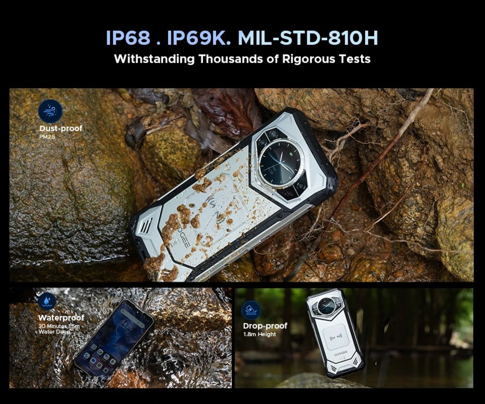 DOOGEE S200 - SMARTPHONE ULTRARRESISTENTE, 100 MP, 12GB+256GB, 10.100MAH - 6