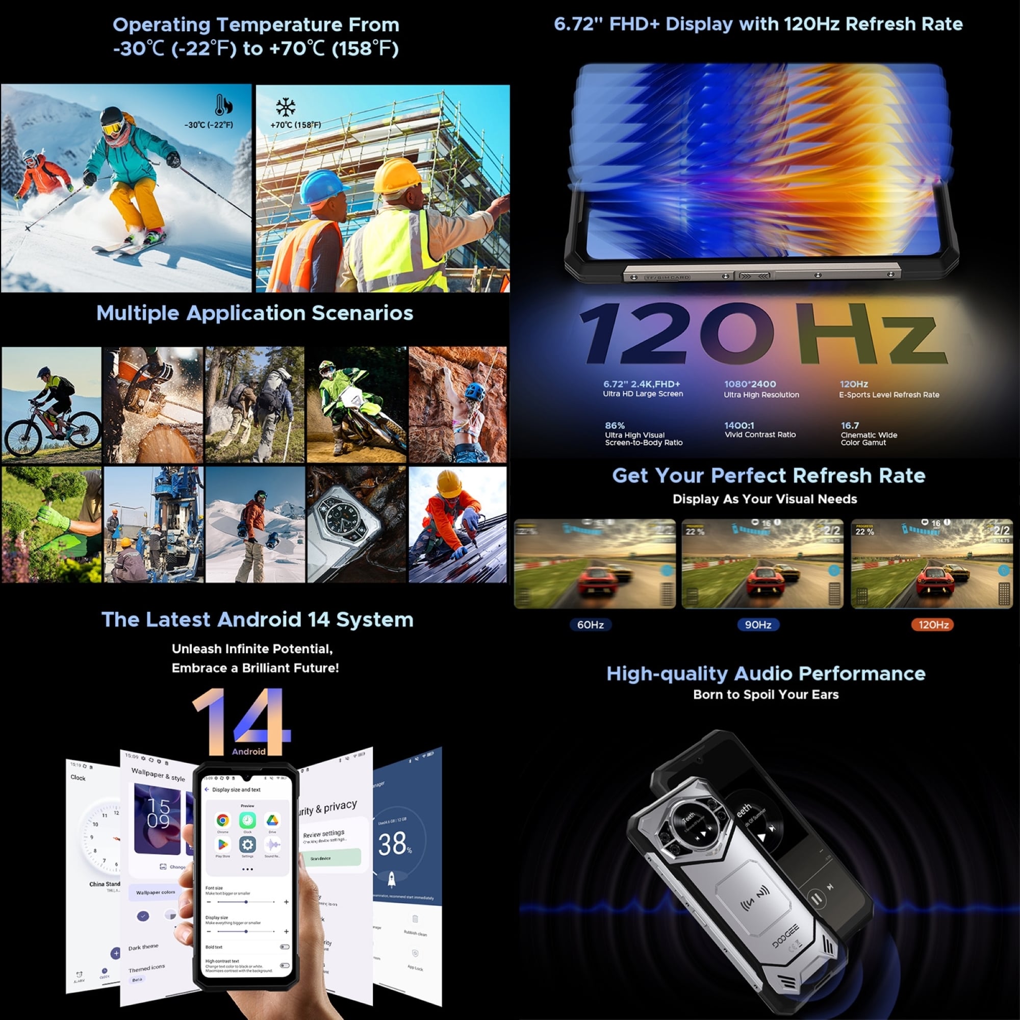 DOOGEE S200 - SMARTPHONE ULTRARRESISTENTE, 100 MP, 12GB+256GB, 10.100MAH - 9