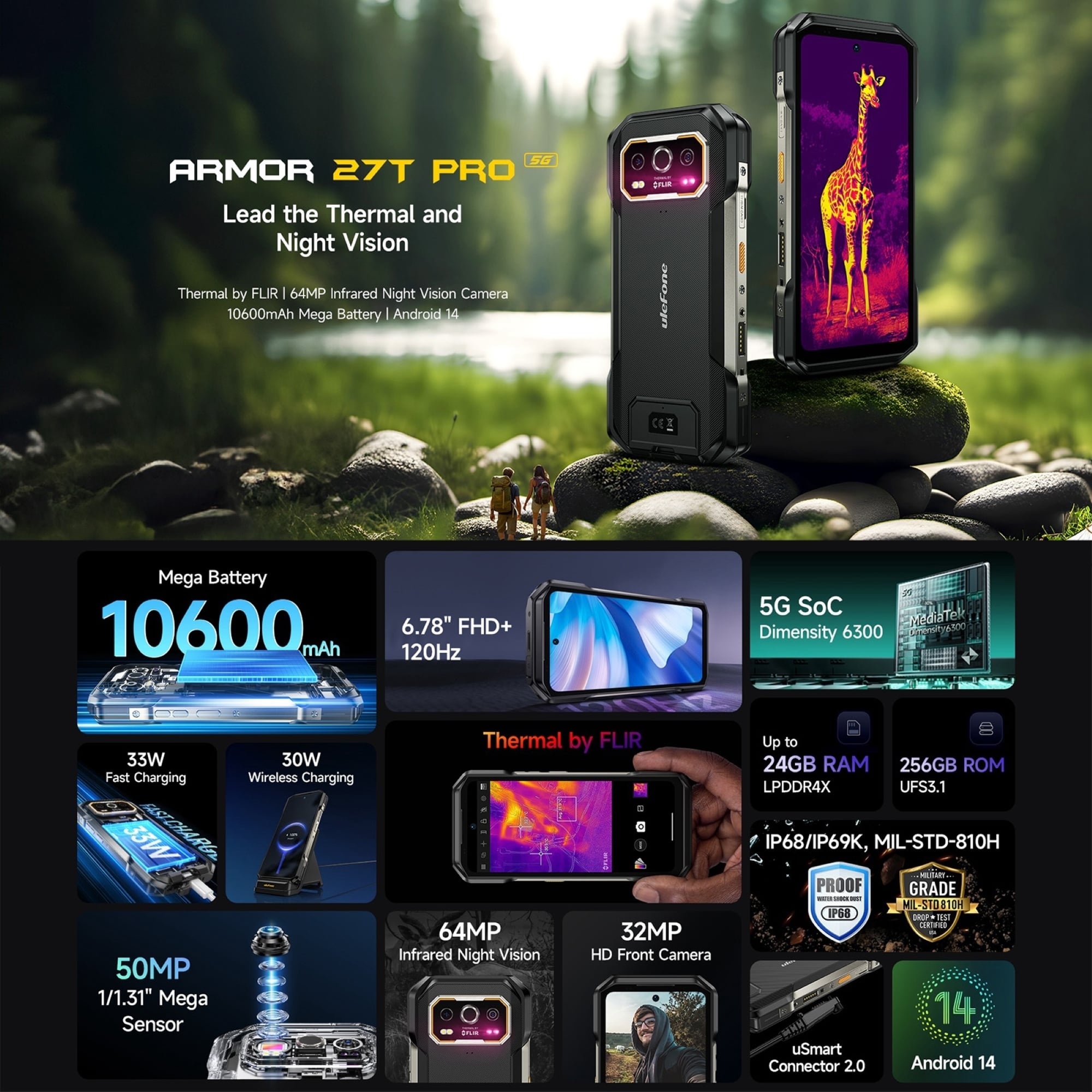 ULEFONE ARMOR 27T PRO - RESISTENTE IP68, CÁMARA TERMOGRÁFICA Y VISIÓN NOCTURNA - 2
