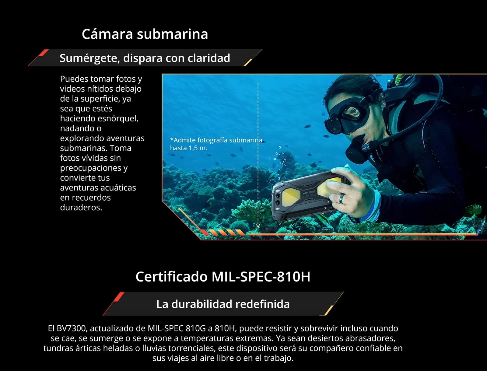 BLACKVIEW BV7300 - SMARTPHONE RUGGED 6.67' 50 MP + CÁMARA NOCTURNA, 15.000 MAH - 5
