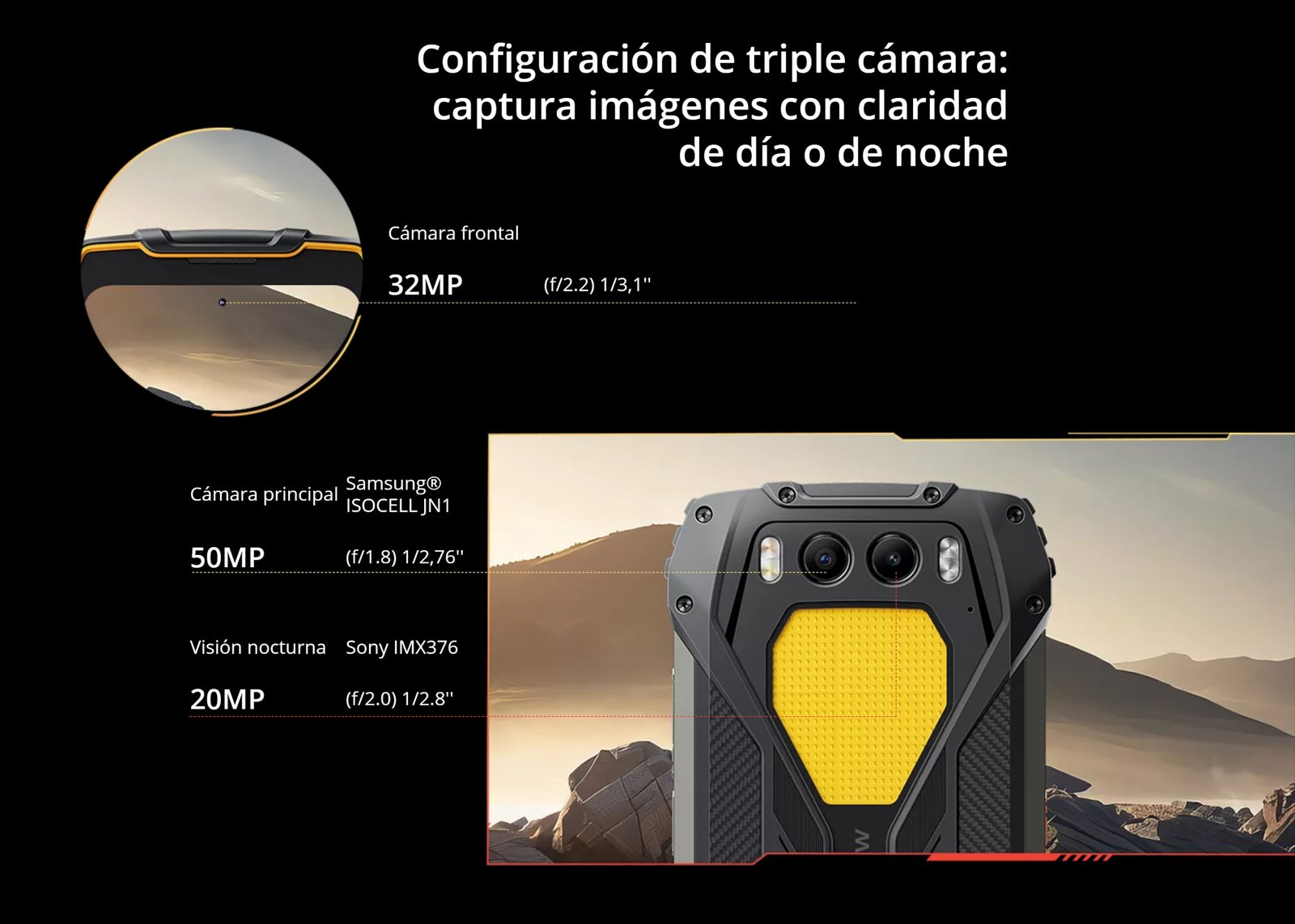 BLACKVIEW BV7300 - SMARTPHONE RUGGED 6.67' 50 MP + CÁMARA NOCTURNA, 15.000 MAH - 8