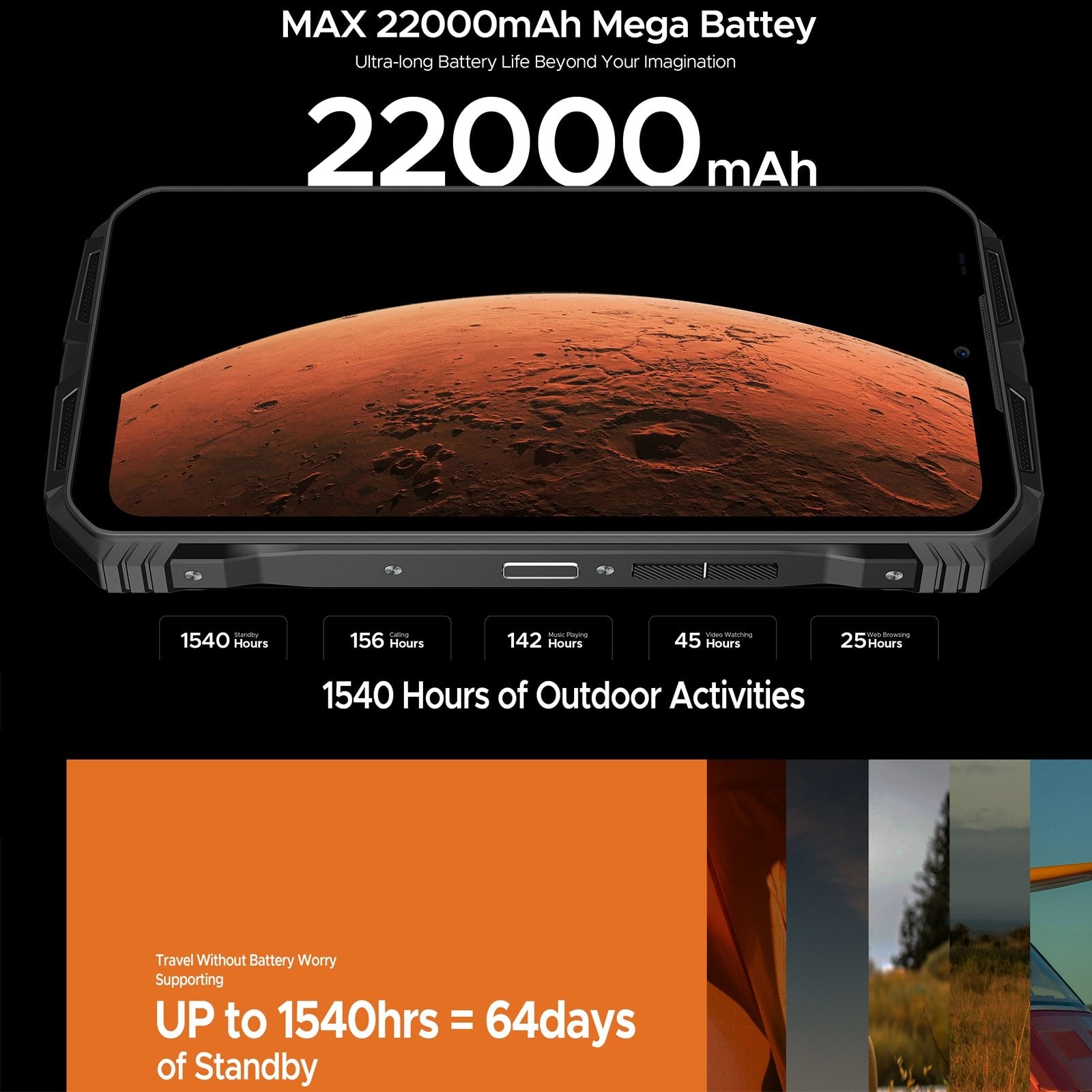 DOOGEE V MAX PRO - SMARTPHONE RUGGED 108 MP, BATERÍA 22.000 MAH, PANTALLA 120 HZ - 2