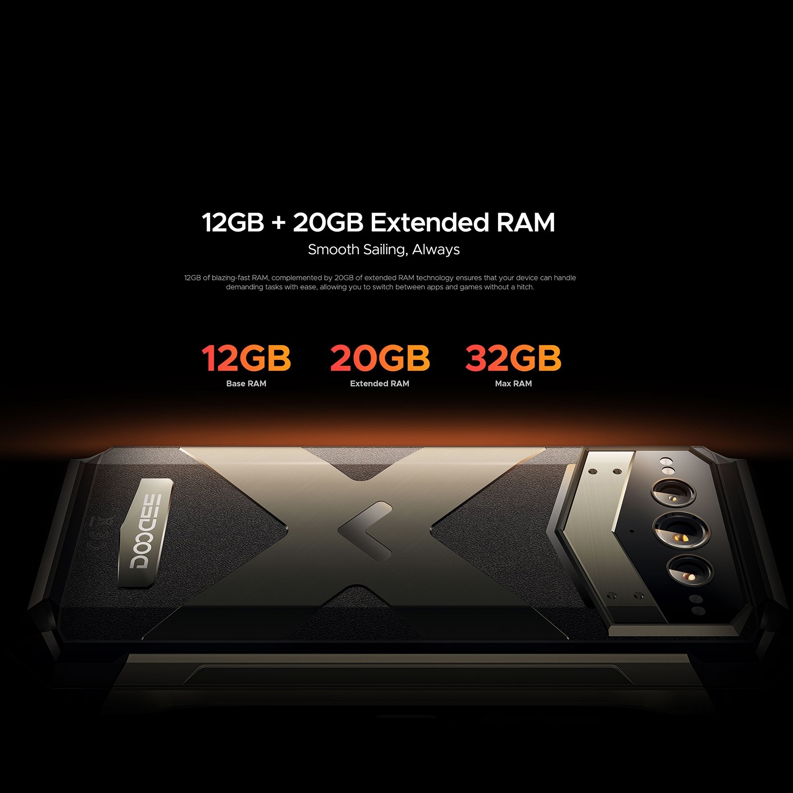 DOOGEE V MAX PRO - SMARTPHONE RUGGED 108 MP, BATERÍA 22.000 MAH, PANTALLA 120 HZ - 3