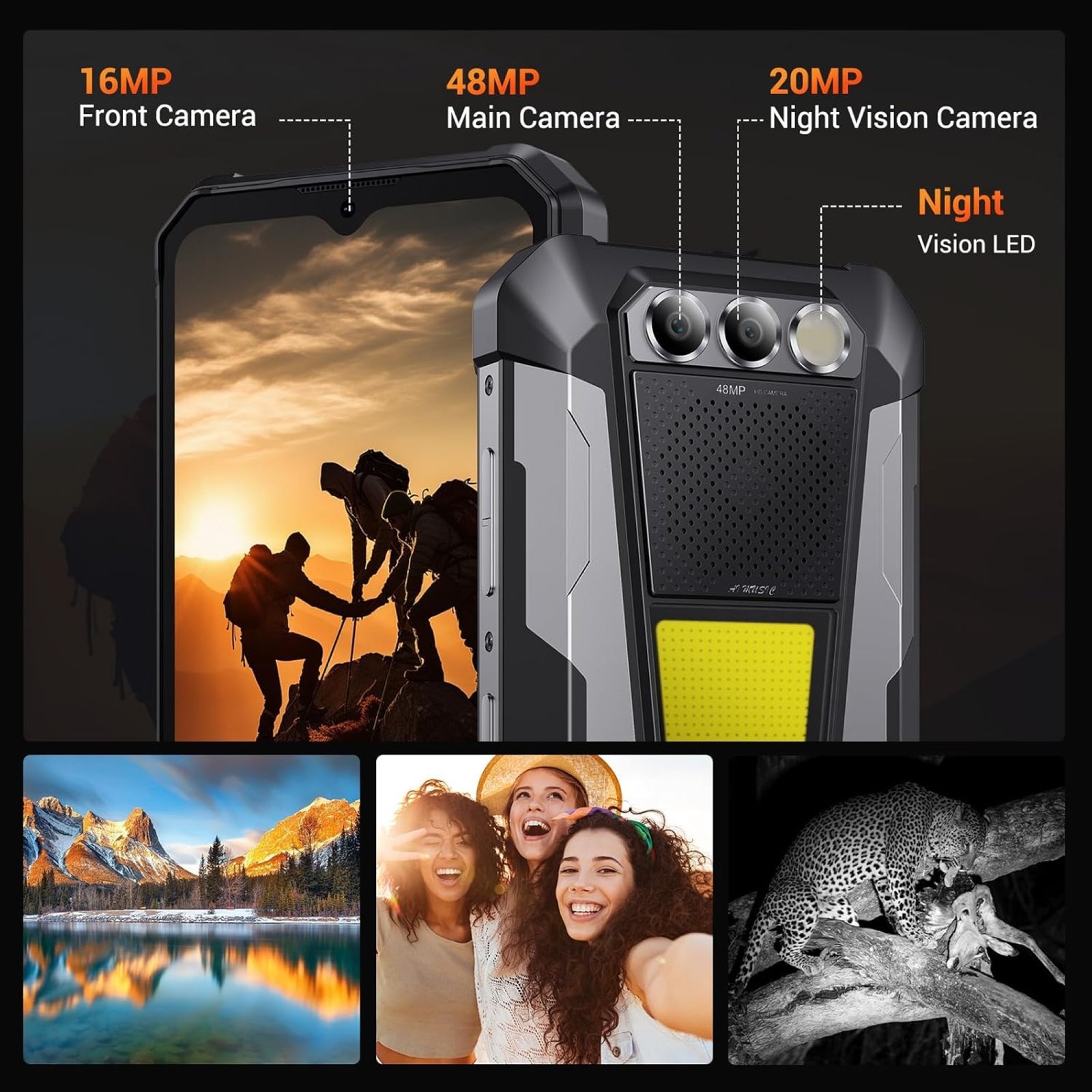 FOSSIBOT F106 PRO - SMARTPHONE RUGERIZADO 6,58'' FHD+, CÁMARA 48 MP, BATERÍA 12.000 MAH - 9