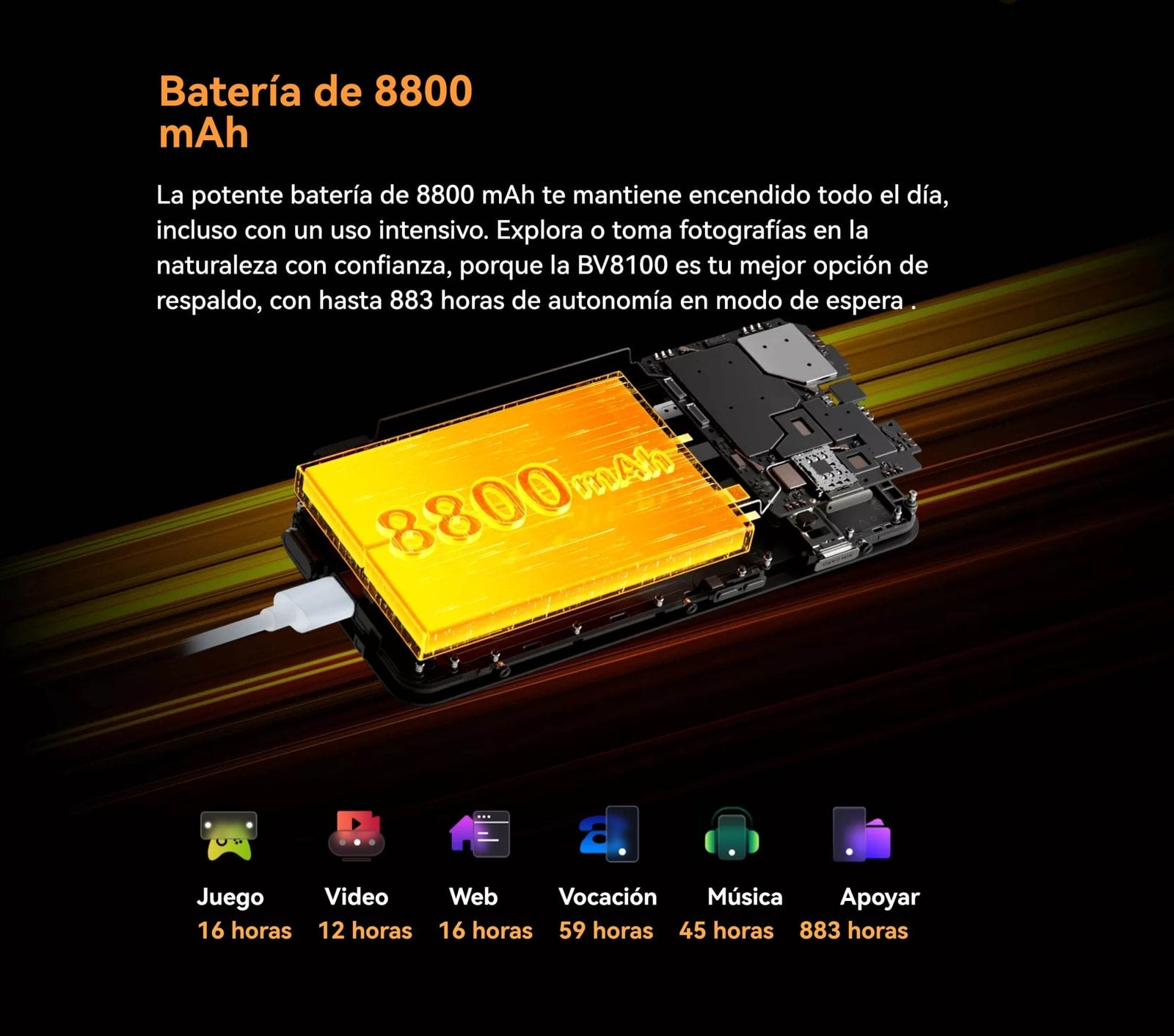 BLACKVIEW BV8100 - SMARTPHONE RUGGED 50 MP, PANTALLA 2.4K, BATERÍA 8800 MAH - 7