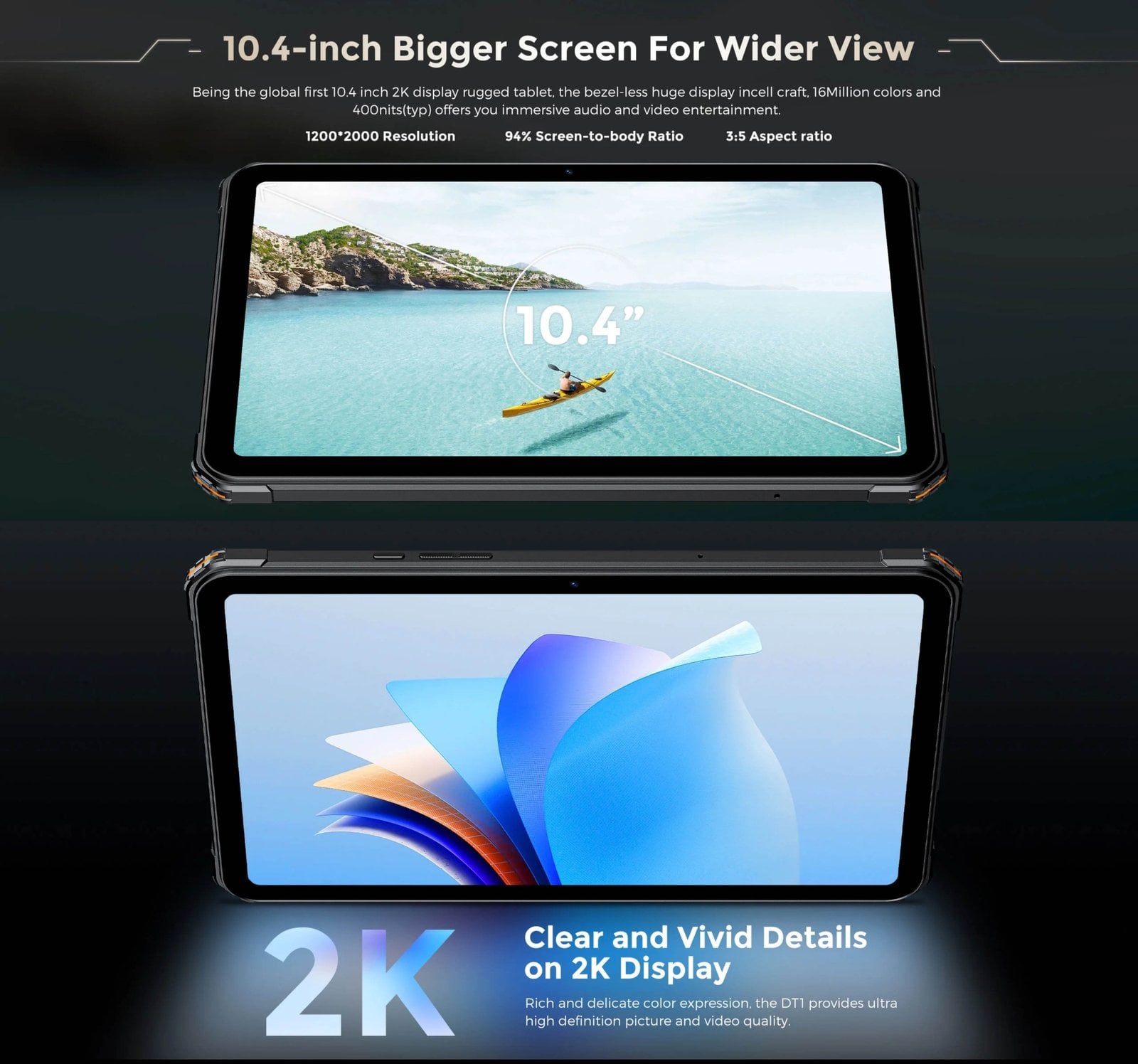 FOSSIBOT DT1 - TABLET RUGERIZADA 10,4'' 2K, CÁMARA 48 MP, BATERÍA 11.000 MAH - 9