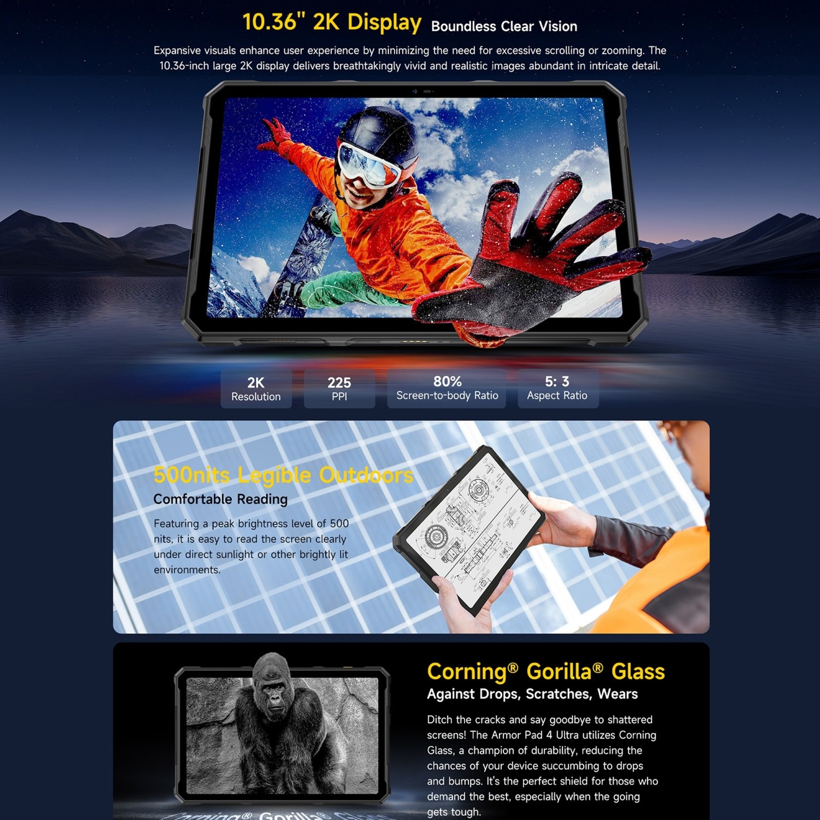 TABLET ULEFONE ARMOR PAD 4 ULTRA 10.36" 256 GB RUGGED 5G 8GB RESISTENCIA EXTREMA - 6