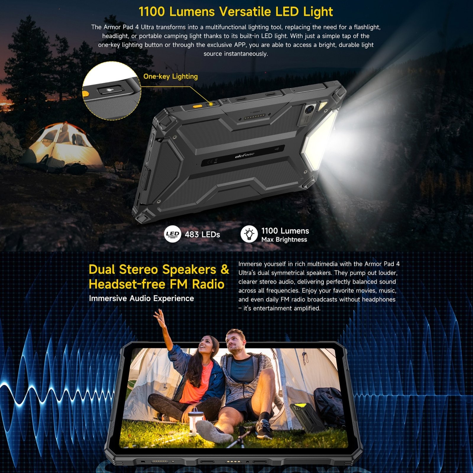 TABLET ULEFONE ARMOR PAD 4 ULTRA 10.36" 256 GB RUGGED 5G 8GB RESISTENCIA EXTREMA - 8