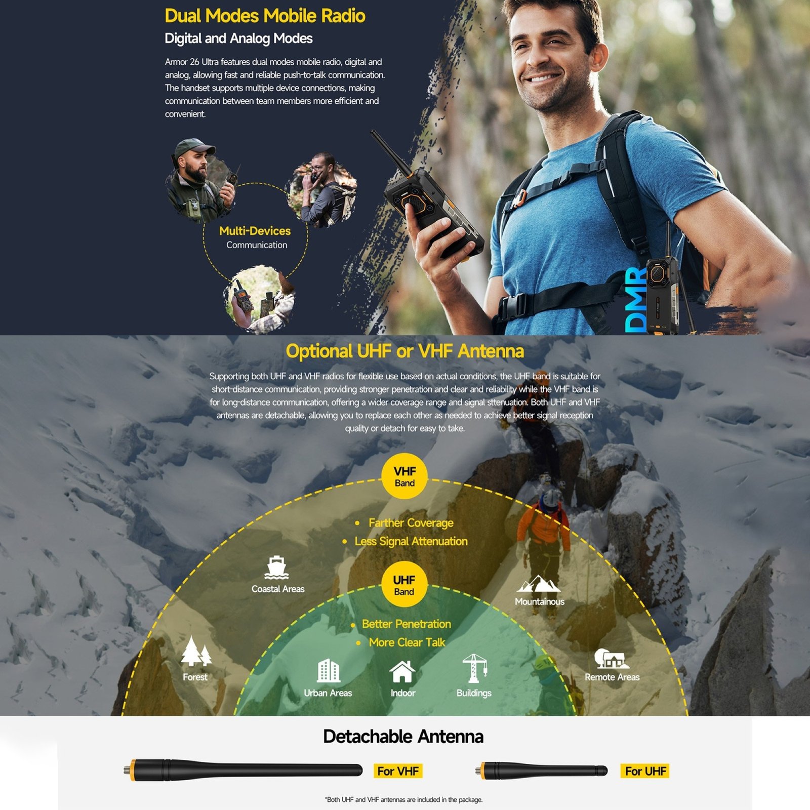 ULEFONE ARMOR 26 ULTRA - SMARTPHONE RUGERIZADO CON WALKIE-TALKIE Y CÁMARA DE 200MP - 3