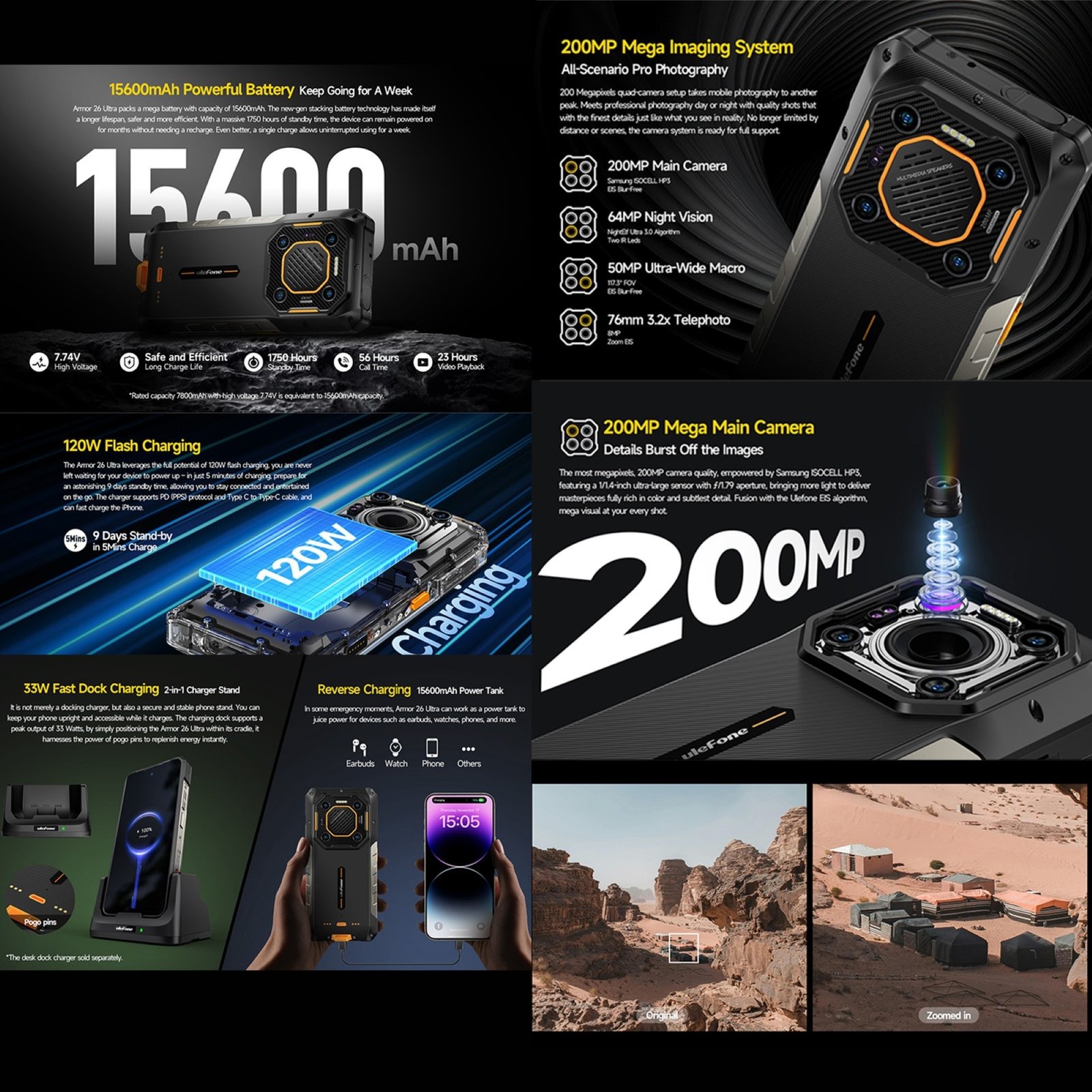 ULEFONE ARMOR 26 ULTRA - SMARTPHONE RUGERIZADO CON WALKIE-TALKIE Y CÁMARA DE 200MP - 7