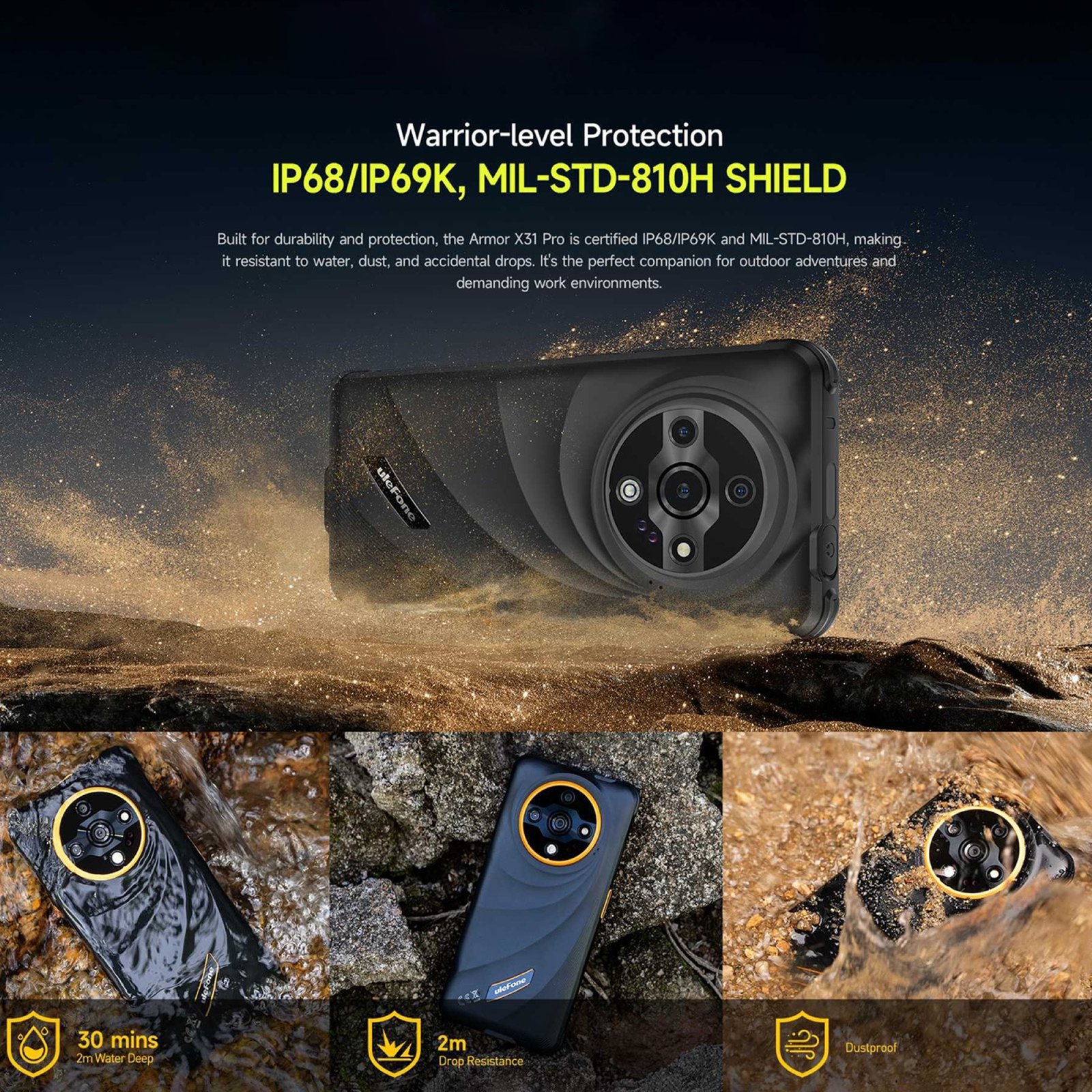 ULEFONE ARMOR X31 PRO - SMARTPHONE RUGERIZADO 5G CON CÁMARA DE VISIÓN NOCTURNA - 3