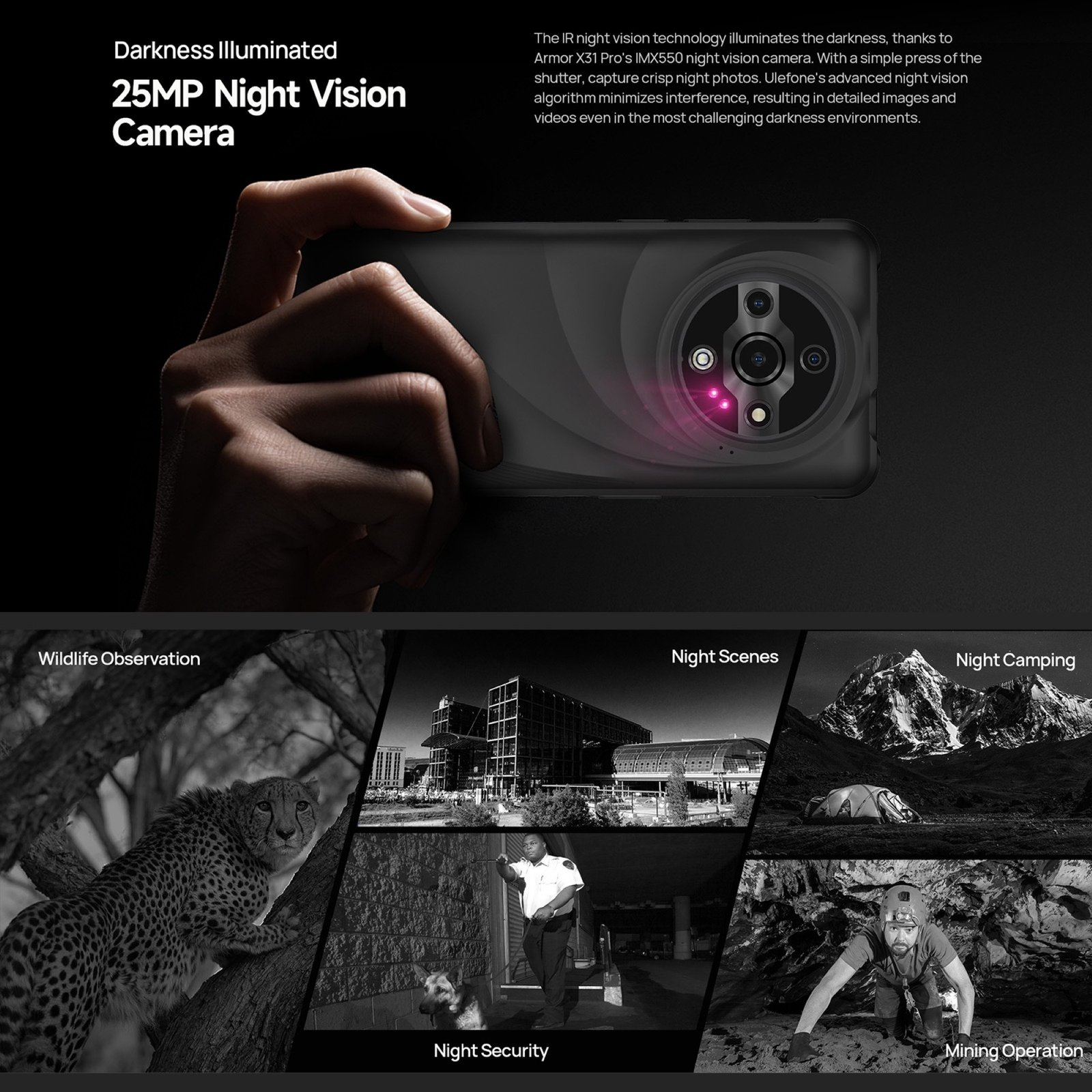 ULEFONE ARMOR X31 PRO - SMARTPHONE RUGERIZADO 5G CON CÁMARA DE VISIÓN NOCTURNA - 5