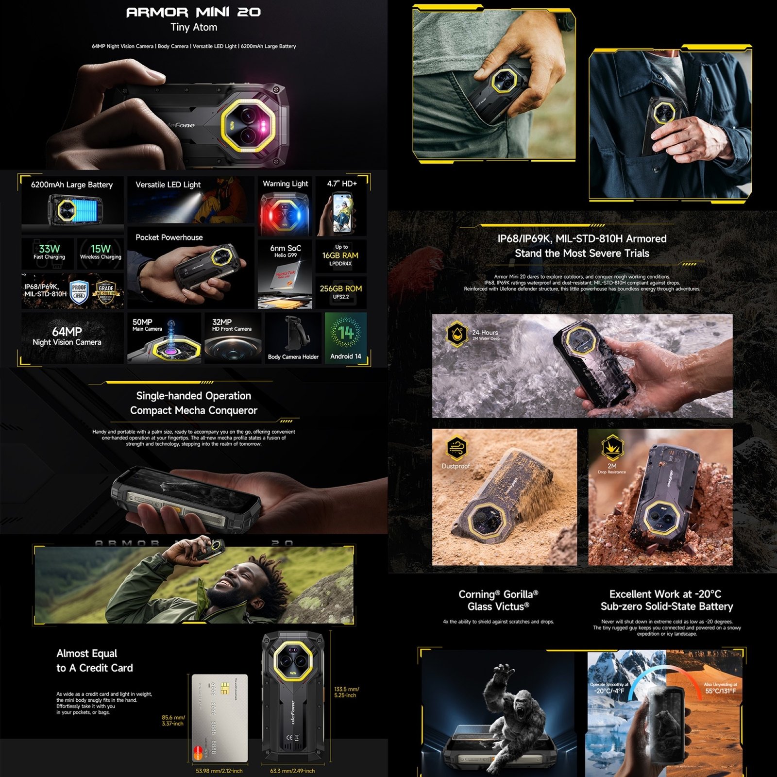 ULEFONE ARMOR MINI 20 - EL CELULAR RESISTENTE MÁS COMPACTO CON VISIÓN NOCTURNA - 3