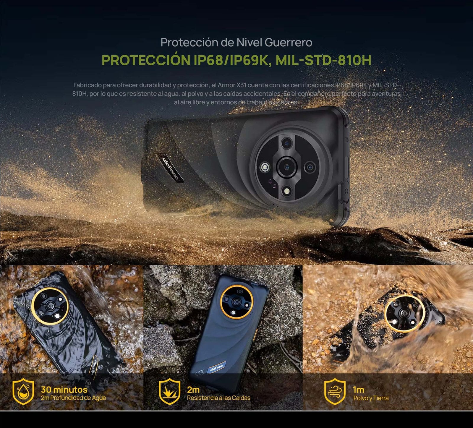 ULEFONE ARMOR X31 - RESISTENCIA EXTREMA, 64MP Y BATERÍA DE 6050MAH - 4