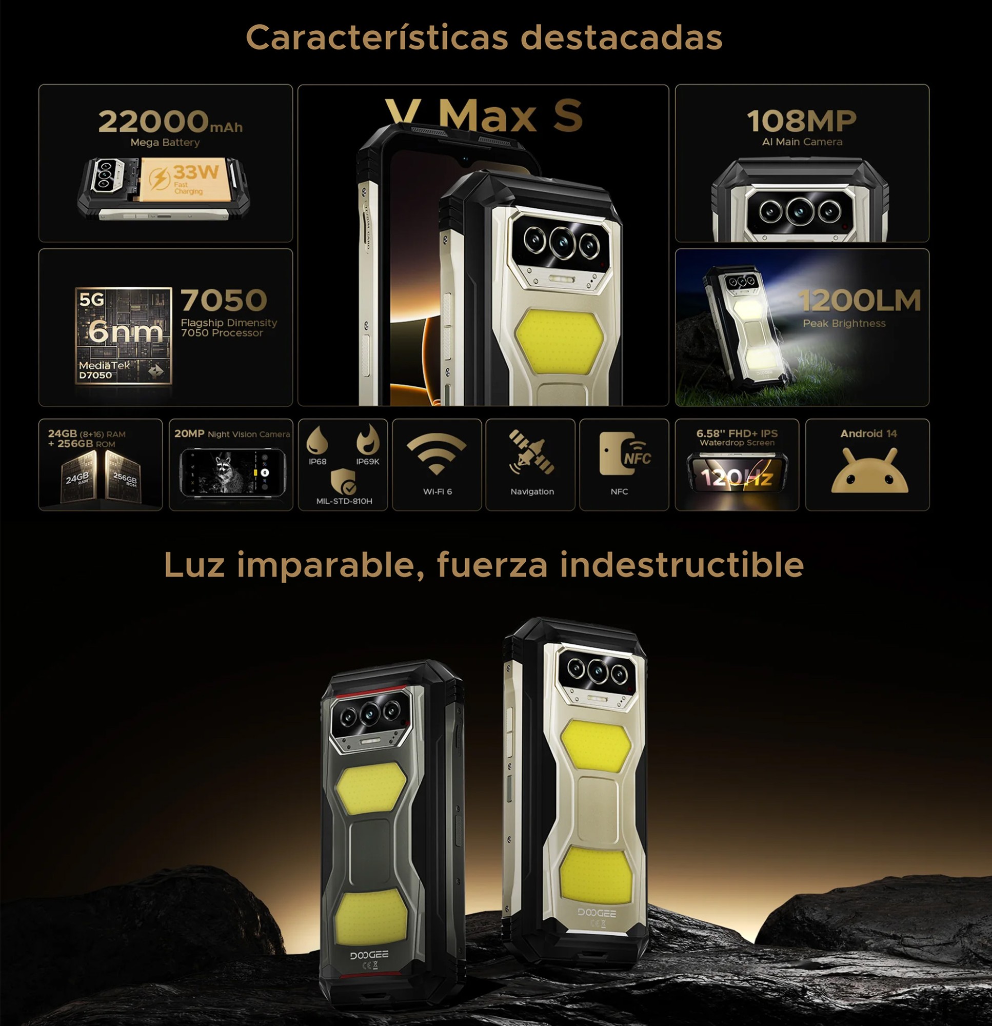 DOOGEE V MAX S – DUALSIM 5G CON BATERÍA DE 22.000MAH Y CÁMARA DE 108MP - 4
