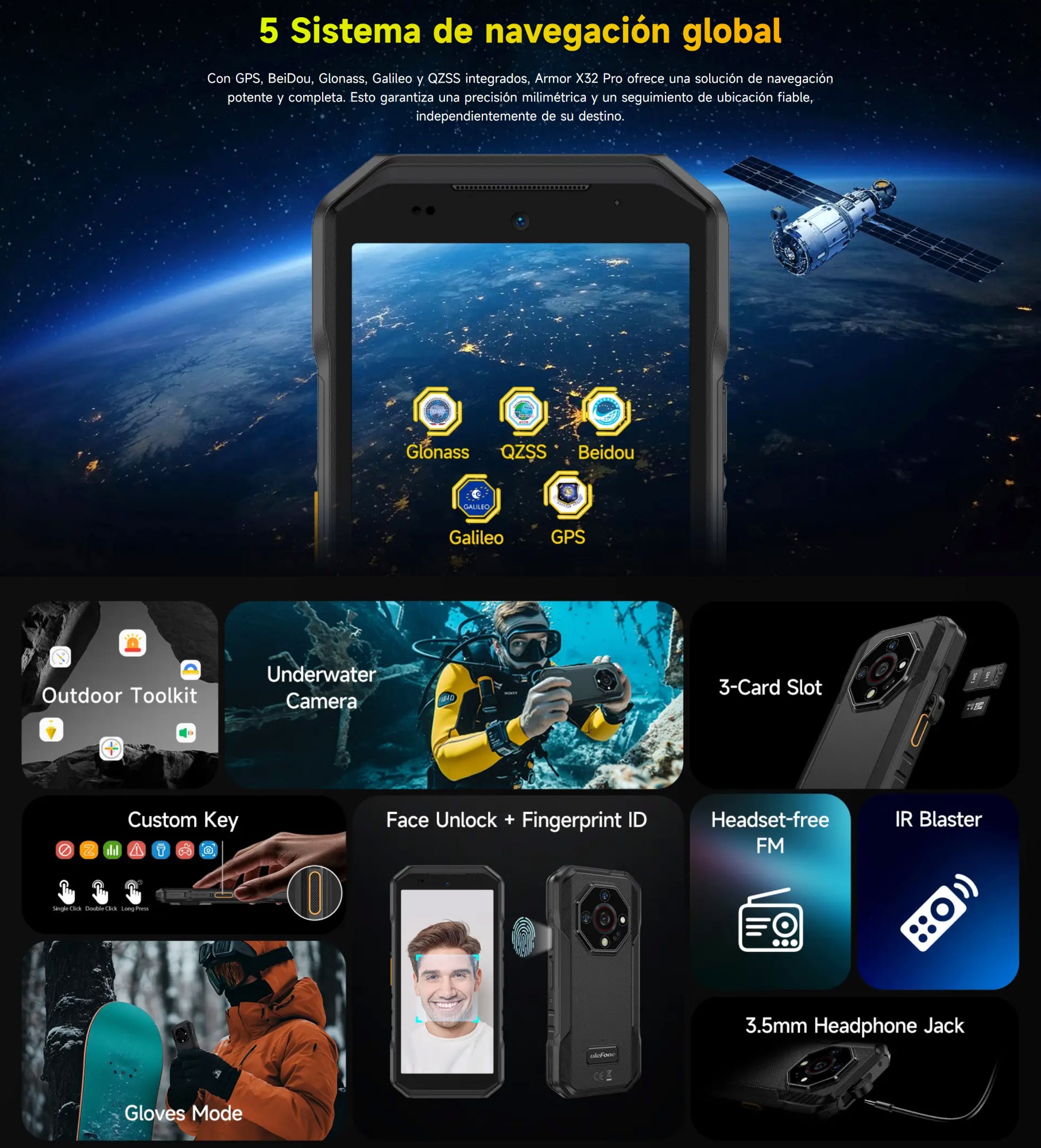 ULEFONE ARMOR X32 PRO – DUALSIM 5G ULTRA RESISTENTE CON VISIÓN NOCTURNA Y ANDROID 14 - 6