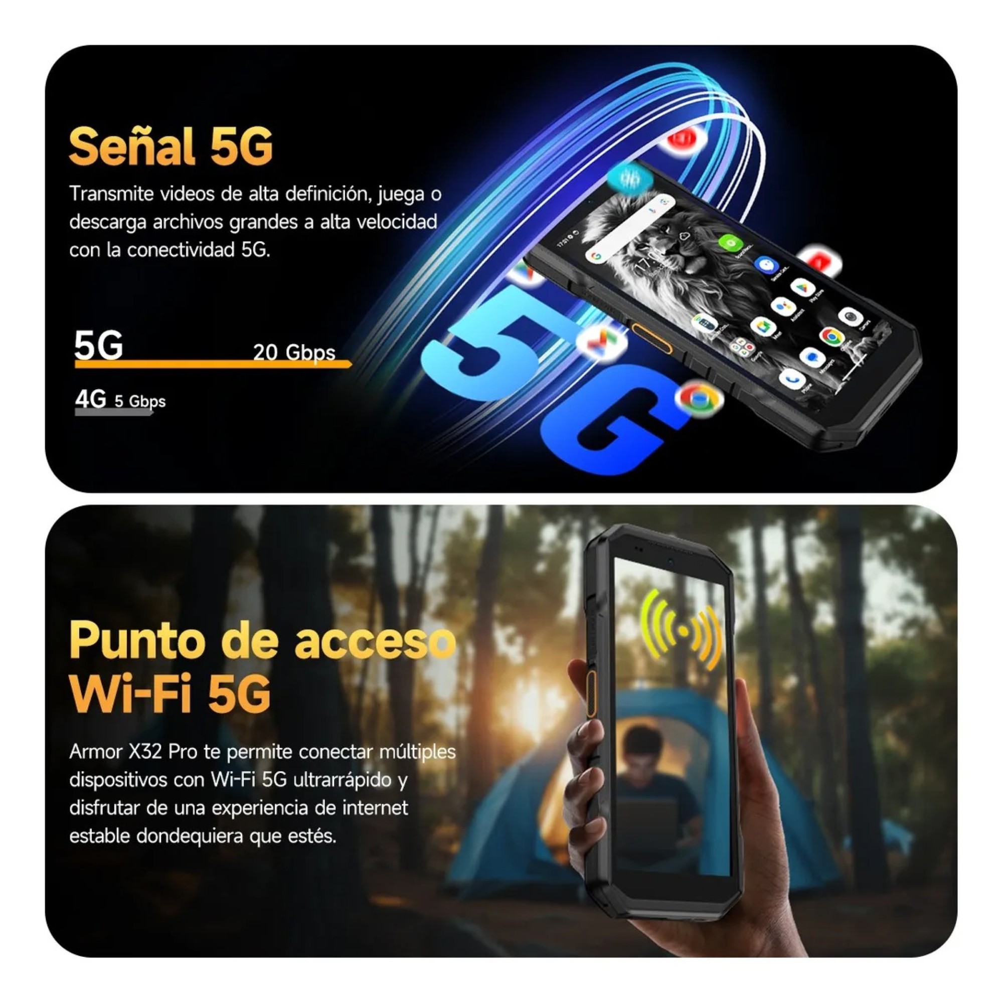 ULEFONE ARMOR X32 PRO – DUALSIM 5G ULTRA RESISTENTE CON VISIÓN NOCTURNA Y ANDROID 14 - 8