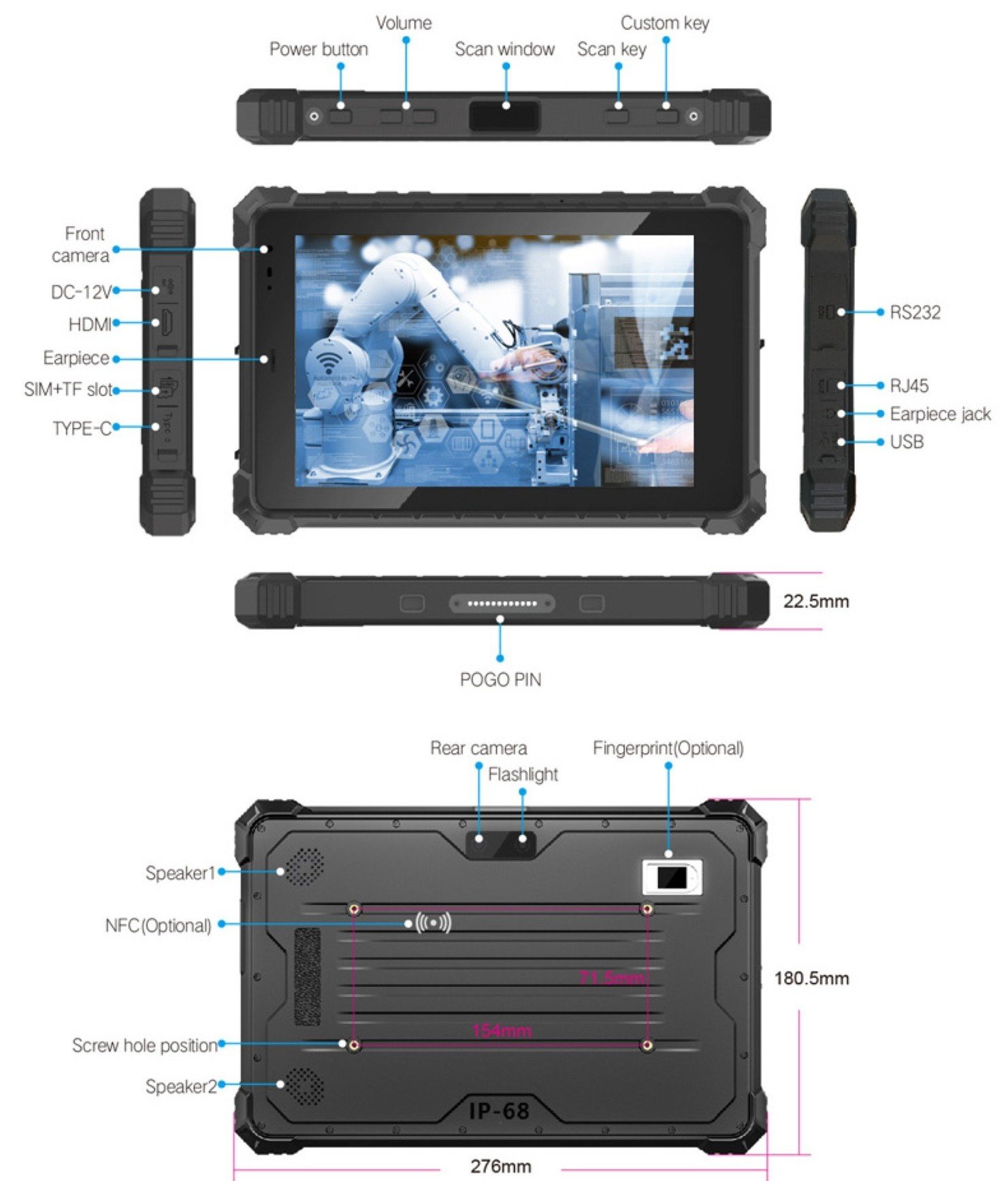 CENAVA W10N – TABLET INDUSTRIAL CON WINDOWS 11 PRO, IP68 Y PUERTOS PROFESIONALES - 9