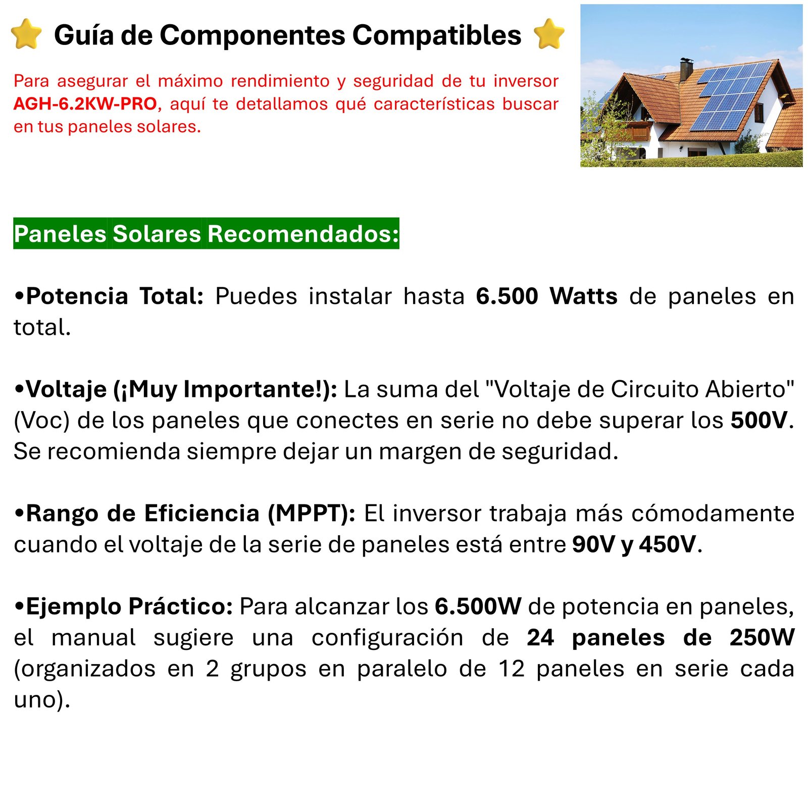 INVERSOR SOLAR CON WIFI HÍBRIDO 6.2KW, POTENCIA PICO 12.400W - 9