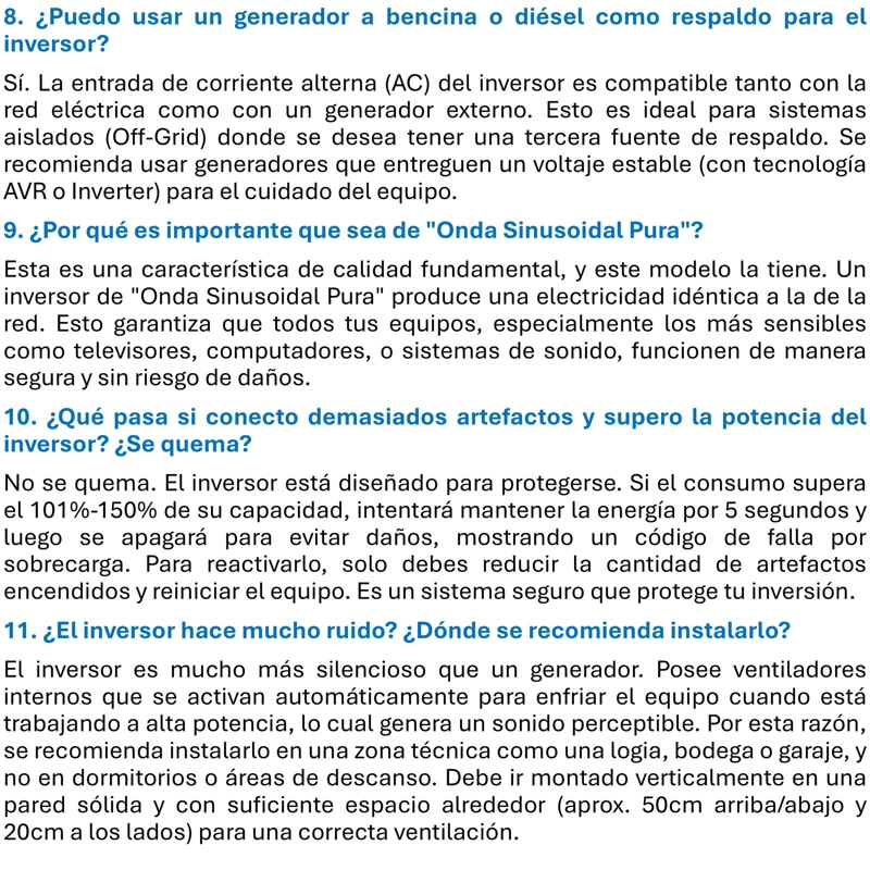 INVERSOR SOLAR CON WIFI HIBRIDO 8.2KW, POTENCIA PICO 16.400W - 11