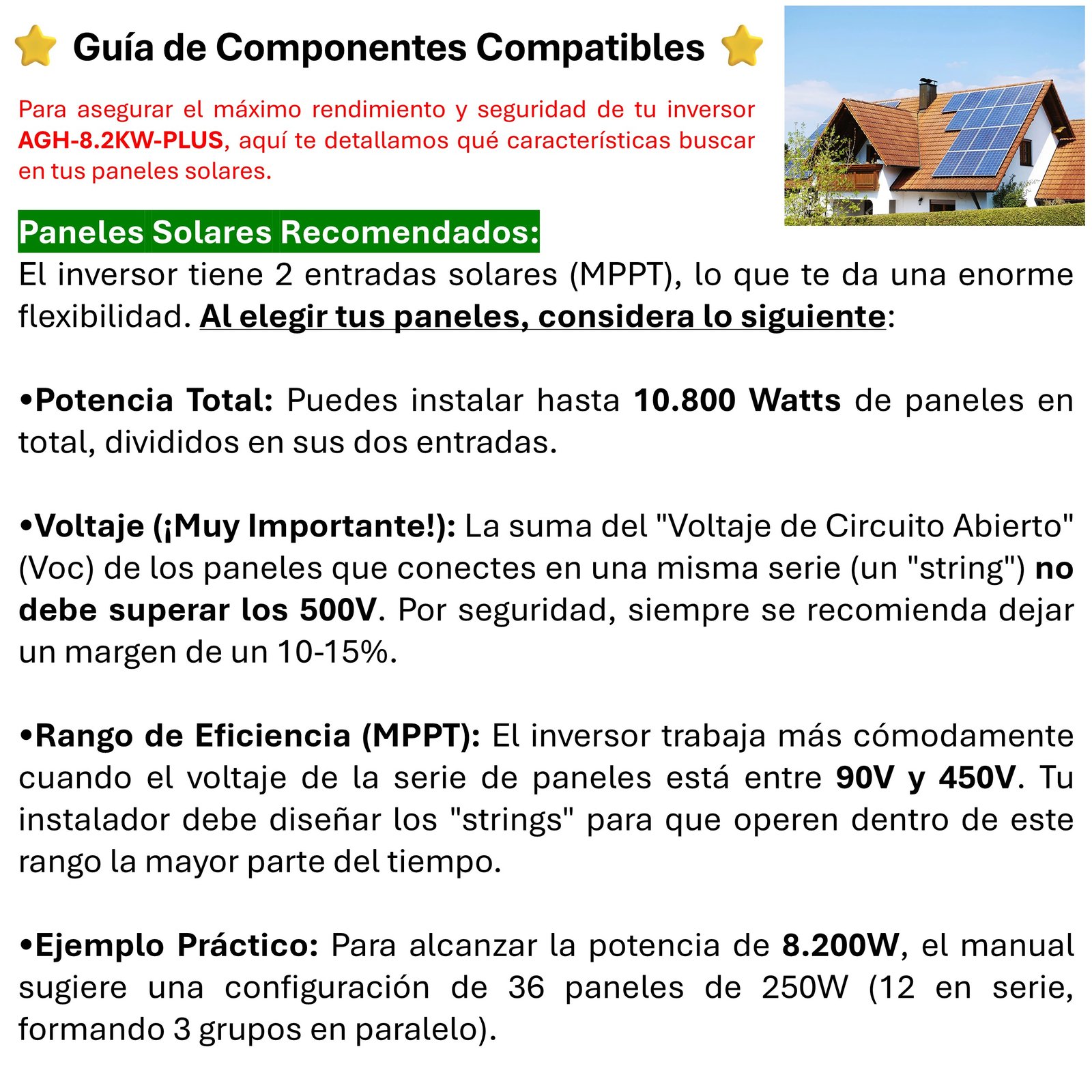 INVERSOR SOLAR CON WIFI HÍBRIDO 8.2KW, POTENCIA PICO 16.400W - 9