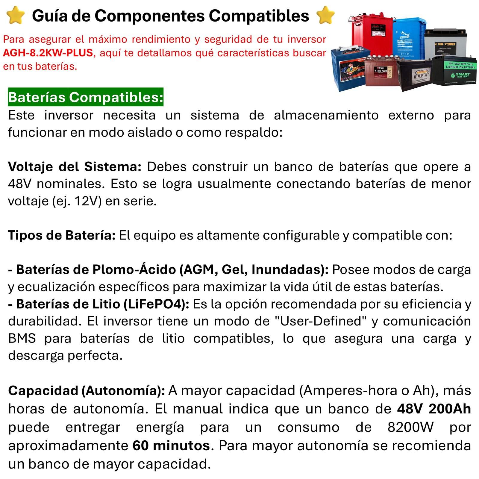INVERSOR SOLAR CON WIFI HÍBRIDO 8.2KW, POTENCIA PICO 16.400W - 10