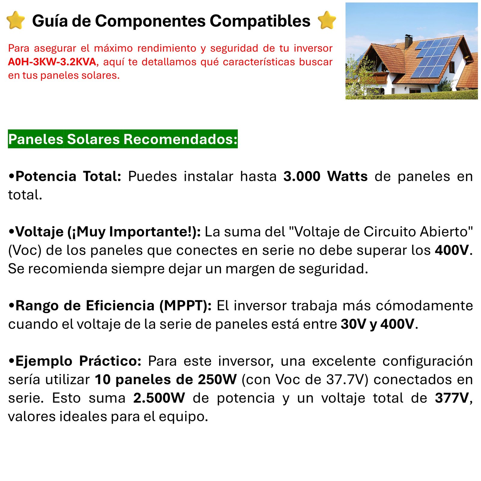 INVERSOR SOLAR CON WIFI HÍBRIDO 3.0KW, POTENCIA PICO 6.000W - 9