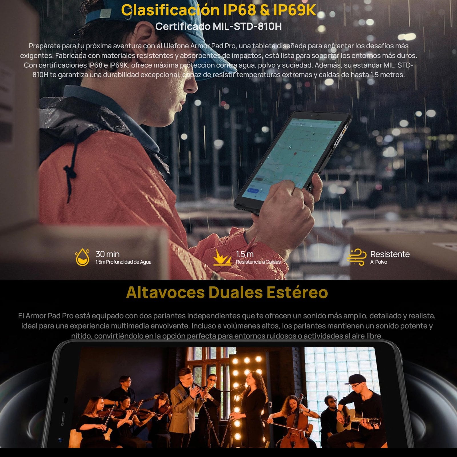ULEFONE ARMOR PAD PRO: TABLET DE 8 PULGADAS RESISTENTE IP68 - 5