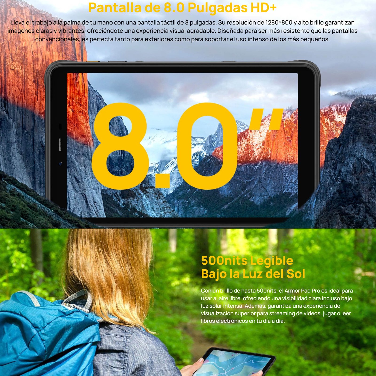 ULEFONE ARMOR PAD PRO: TABLET DE 8 PULGADAS RESISTENTE IP68 - 6