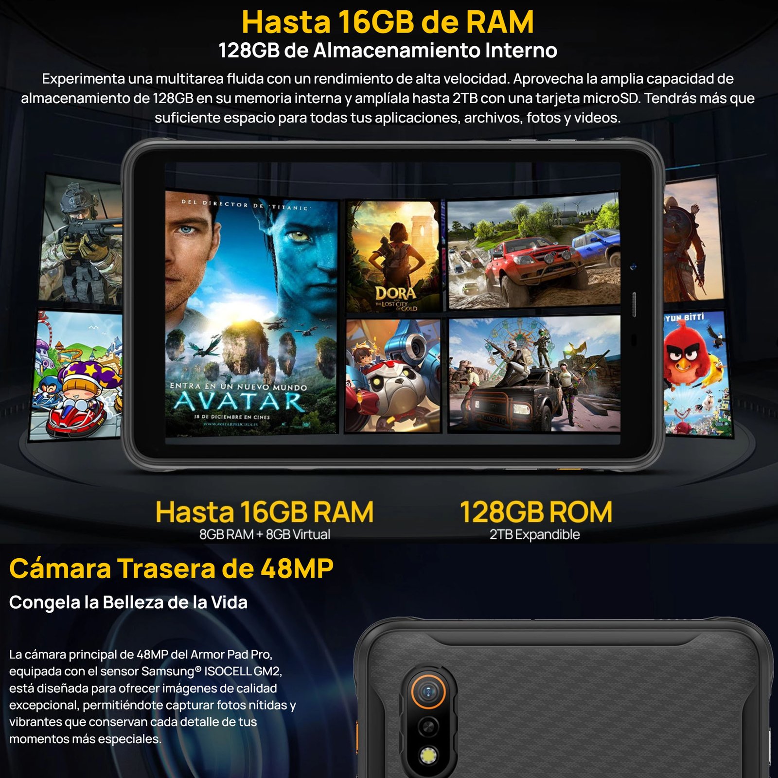 ULEFONE ARMOR PAD PRO: TABLET DE 8 PULGADAS RESISTENTE IP68 - 8