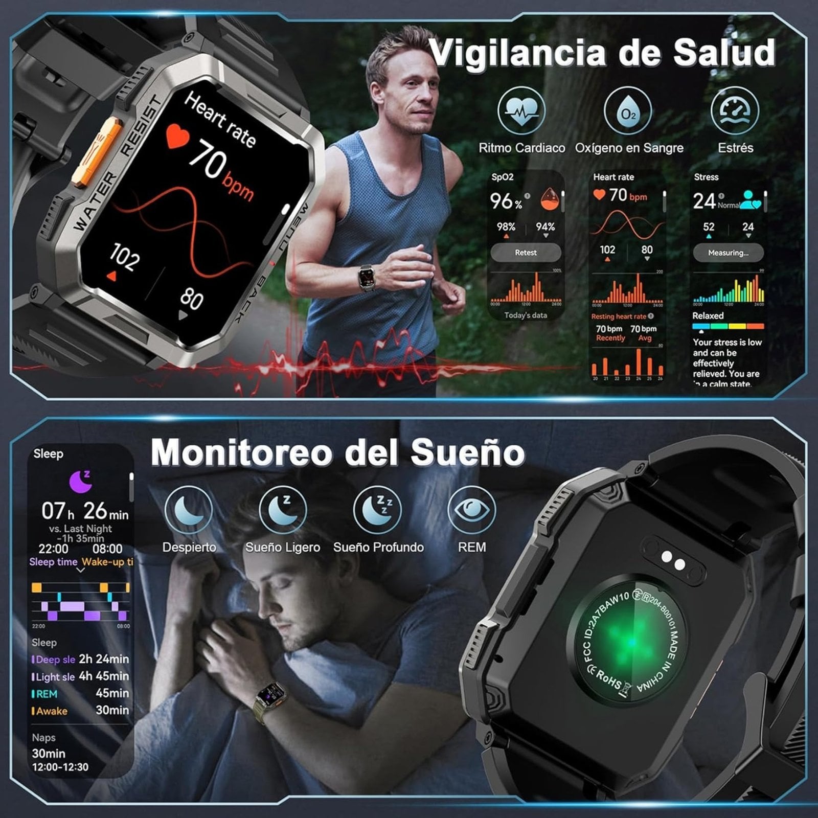 BLACKVIEW W80 PRO: SMARTWATCH RUGERIZADO, BATERIA 20 DIAS - 5